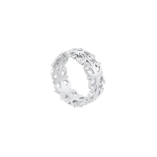 Jewelry Silver Gothic Floral Design Men's Silver Rings Set Size ONE SIZE - 5 Thumbnail