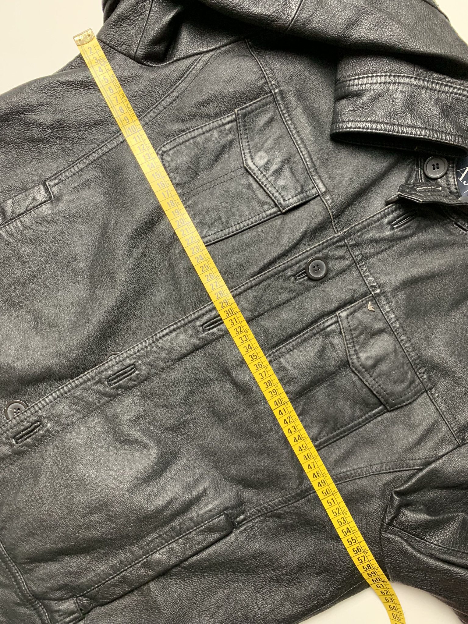 Armani Armani Jeans pig leather trucker jacket Size US XXL / EU 58 / 5 - 12 Thumbnail