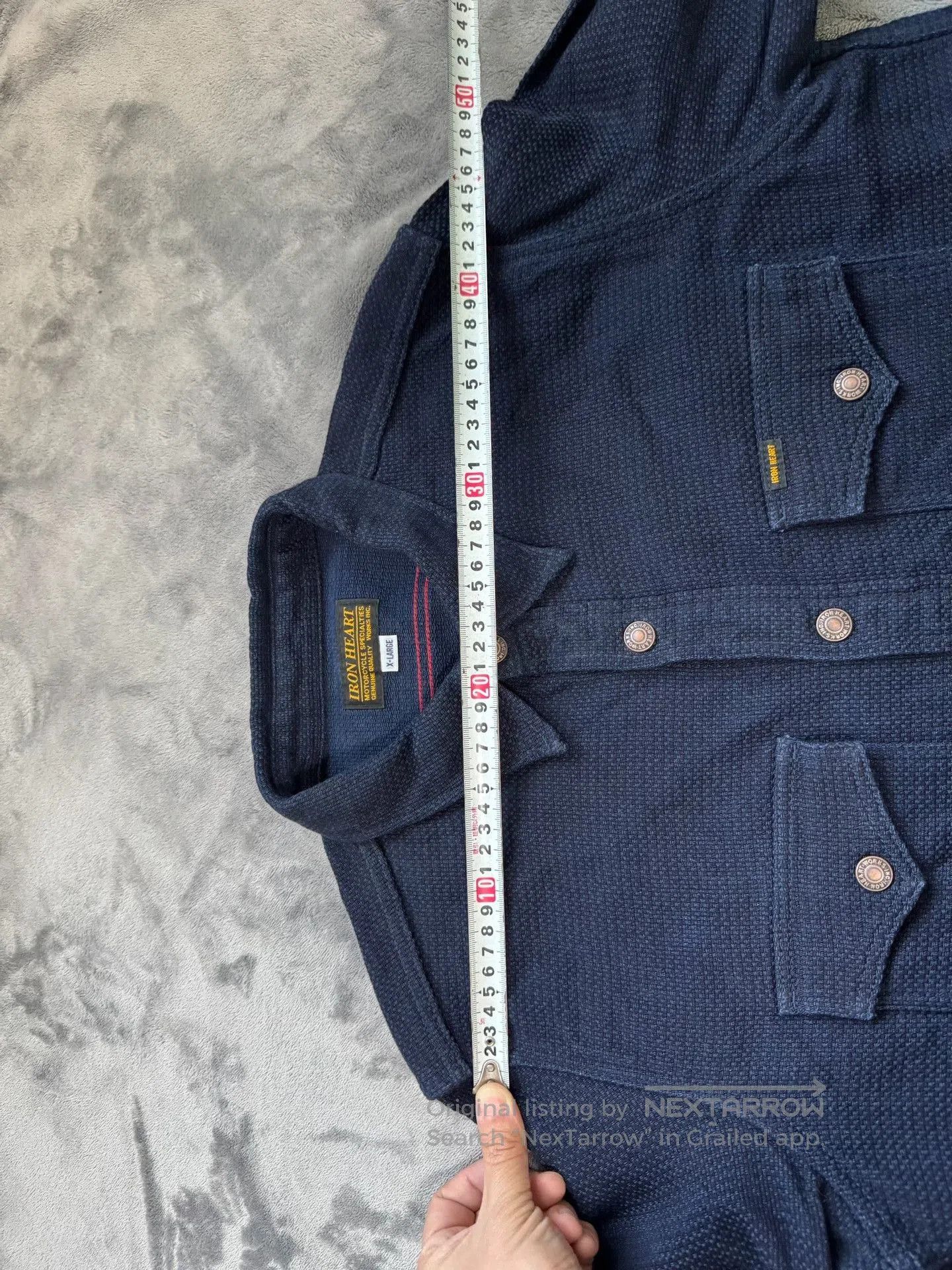 Iron Heart IRON HEART 12oz Sashiko Work Shirt. Size US XL / EU 56 / 4 - 5 Thumbnail