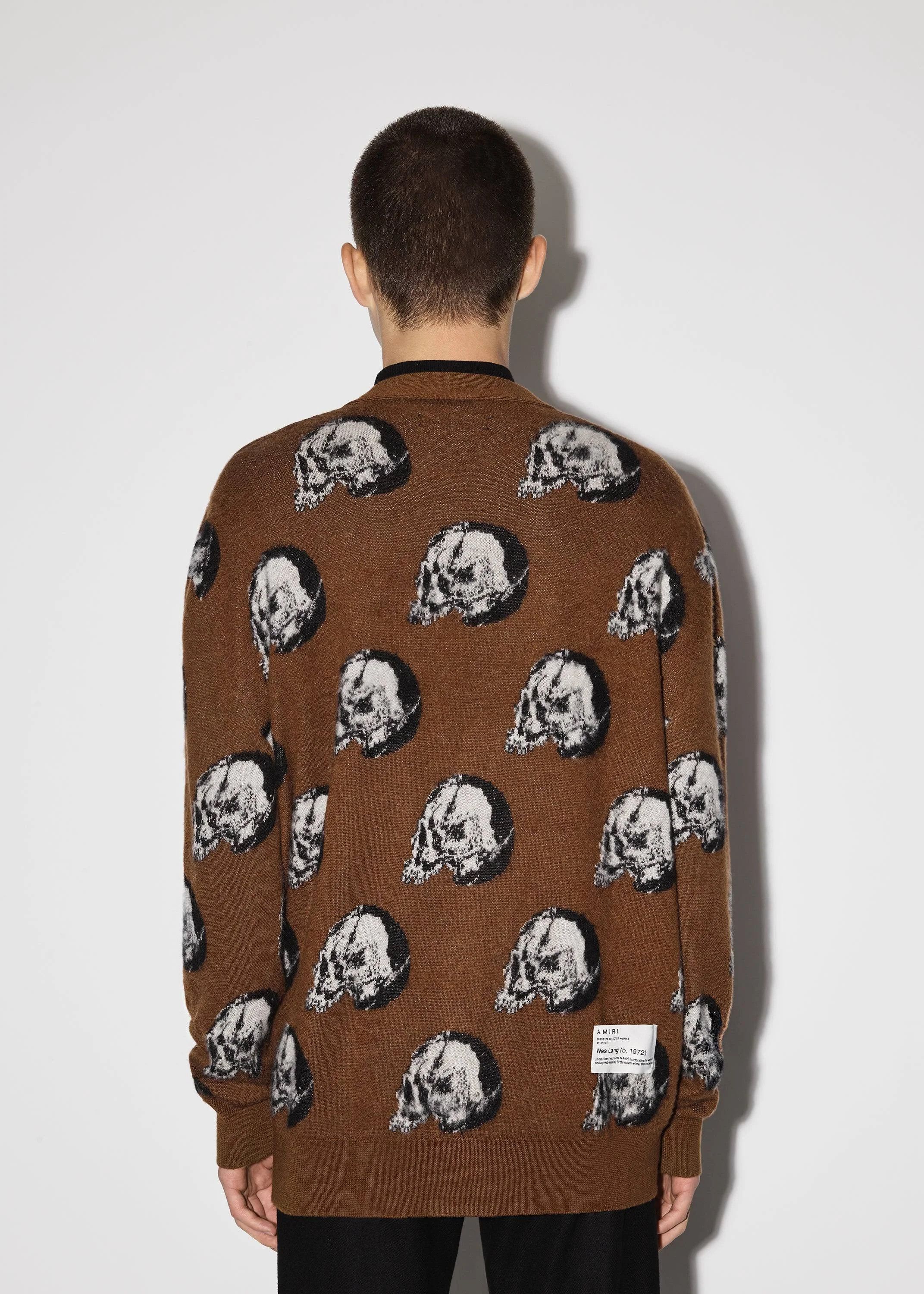 Amiri × Wes Lang o1w1db11224 Checkered Cardigan in Brown Size US L / EU 52-54 / 3 - 4 Thumbnail