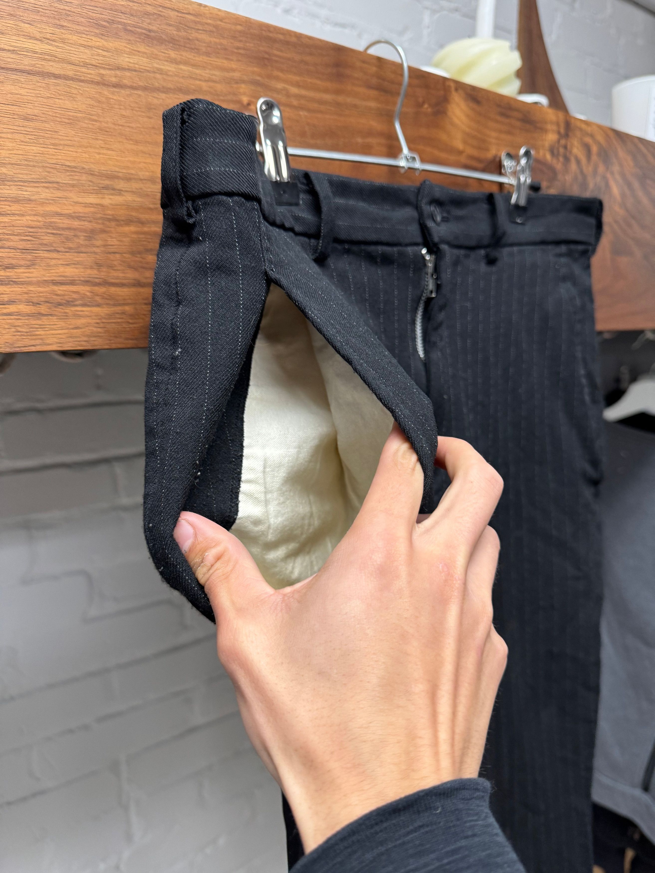 Comme des Garcons Comme Des Garçons BLACK 3/4 Length Pinstripe Pants Size US 33 - 2 Thumbnail