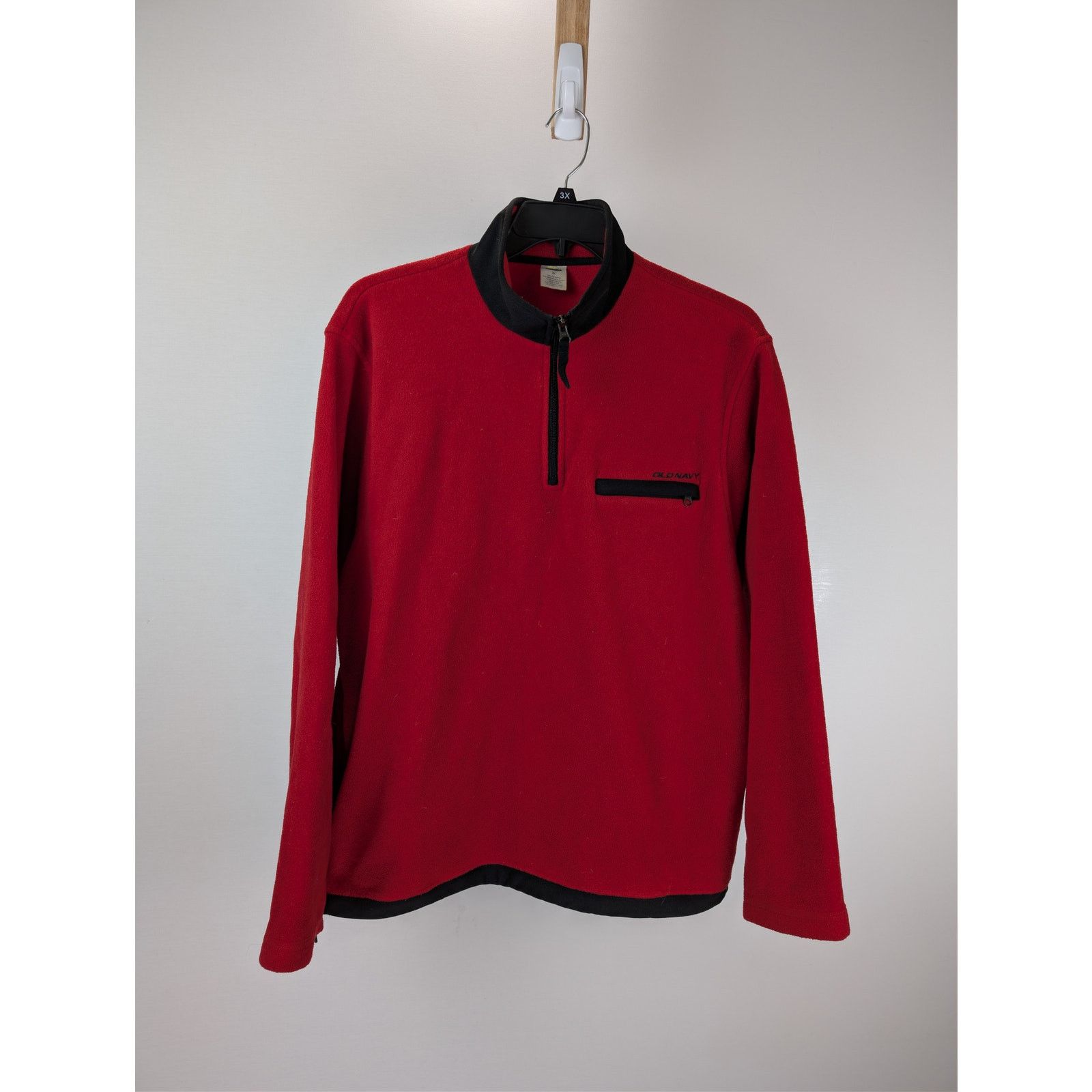 Old Navy o1rshd1 Fleece Quarter-Zip Pullover Jacket in Red Size US XL / EU 56 / 4 - 8 Thumbnail