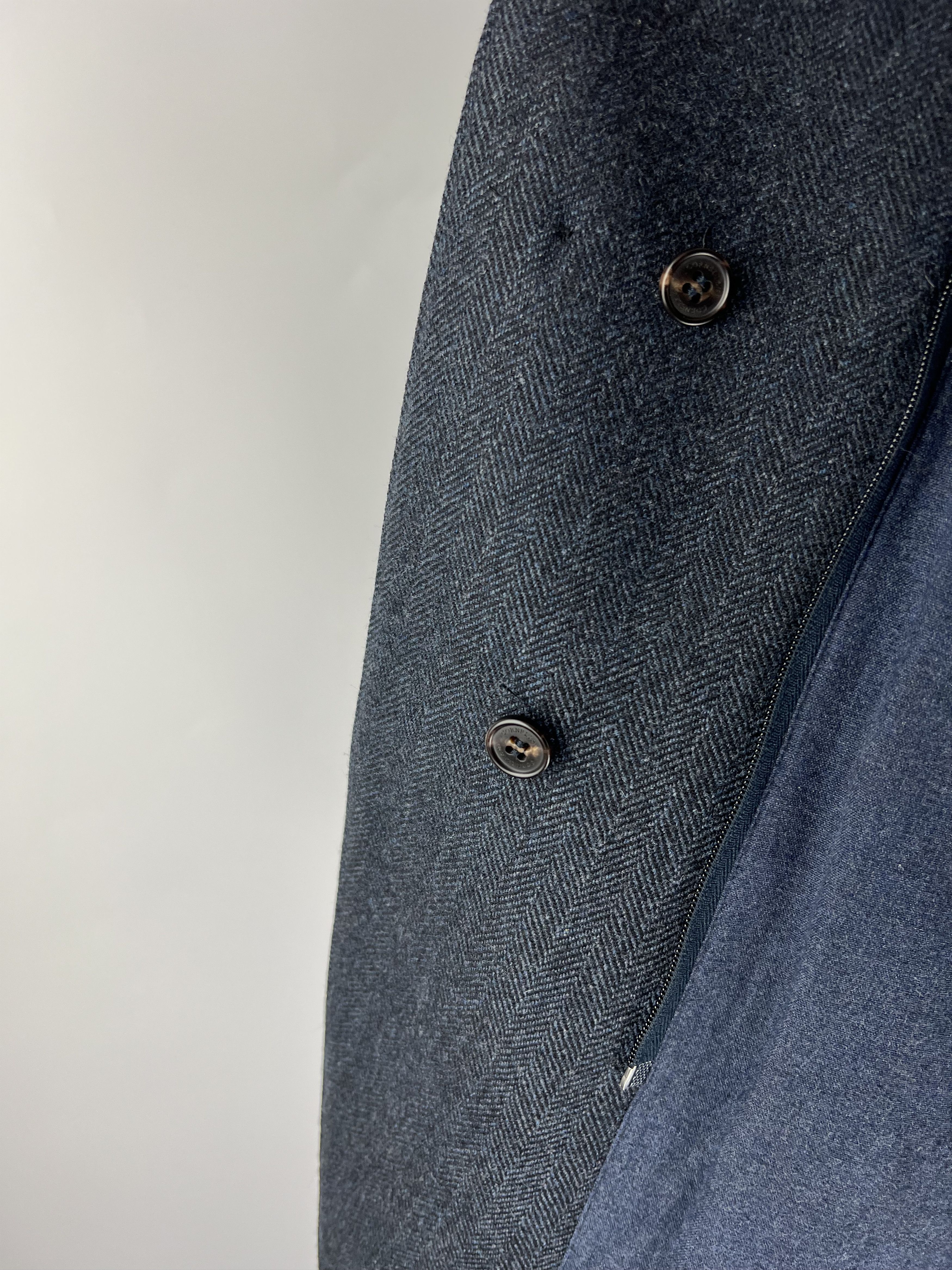 Corneliani Corneliani ID Herringbone Wool Cashmere Blazer 54R Size 54R - 11 Thumbnail