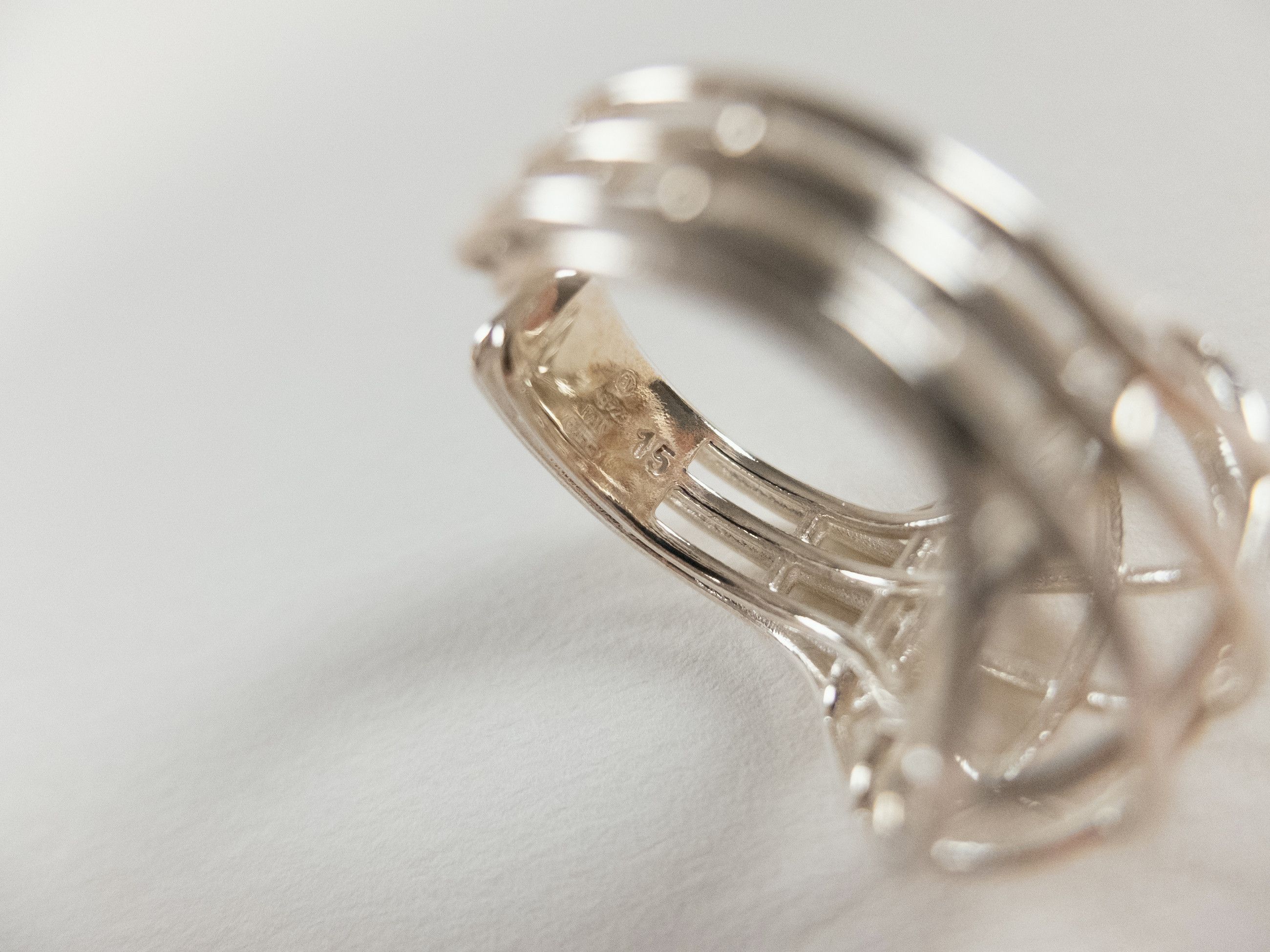 Bottega Veneta BOTTEGA VENETA Outline Sterling silver cage ring 7 15 q Size ONE SIZE - 5 Thumbnail