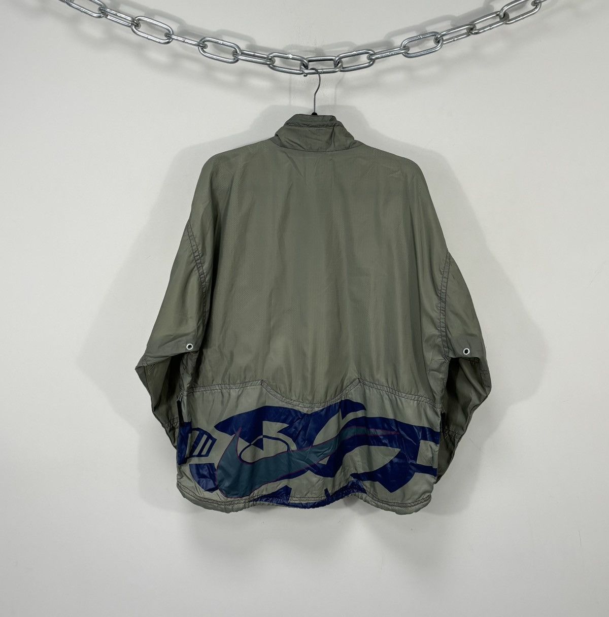 Nike Vintage Nike Y2K Big Back Logo 1/4 Zip Nylon Anorak Jacket Size US L / EU 52-54 / 3 - 2 Thumbnail