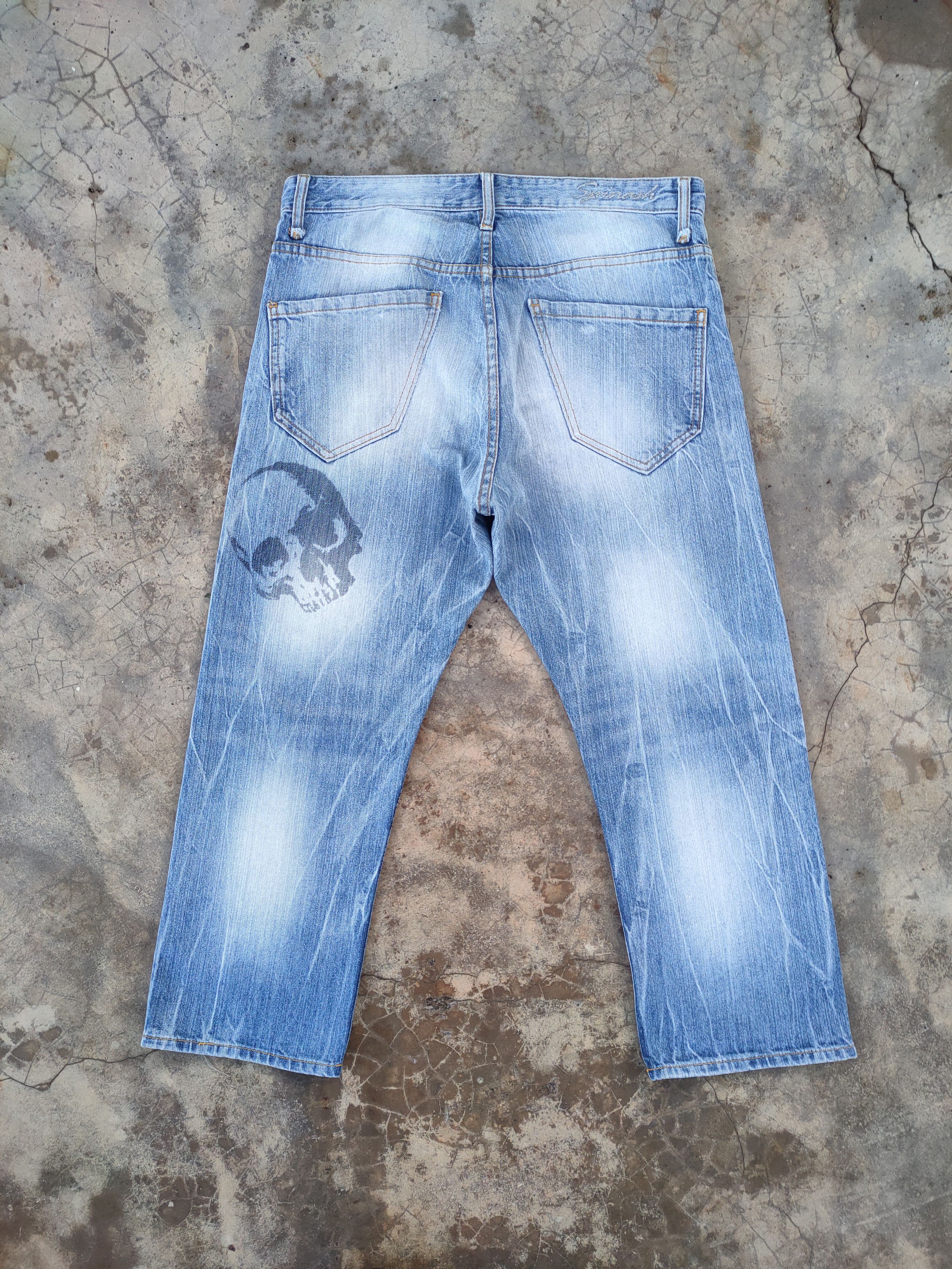 Art Comes First × Japanese Brand × Jean VINTAGE SPINASH SKULL JEANS DENIM PANTS Size US 34 / EU 50 - 11 Thumbnail