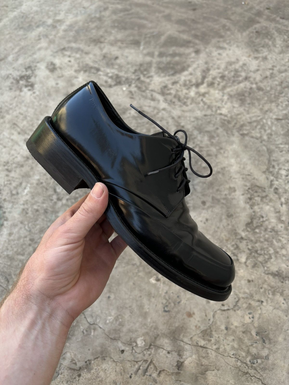 Hugo Boss Vintage 90s Hugo Boss Square Derby Shoes Size US 8.5 / EU 41-42 - 1 Thumbnail