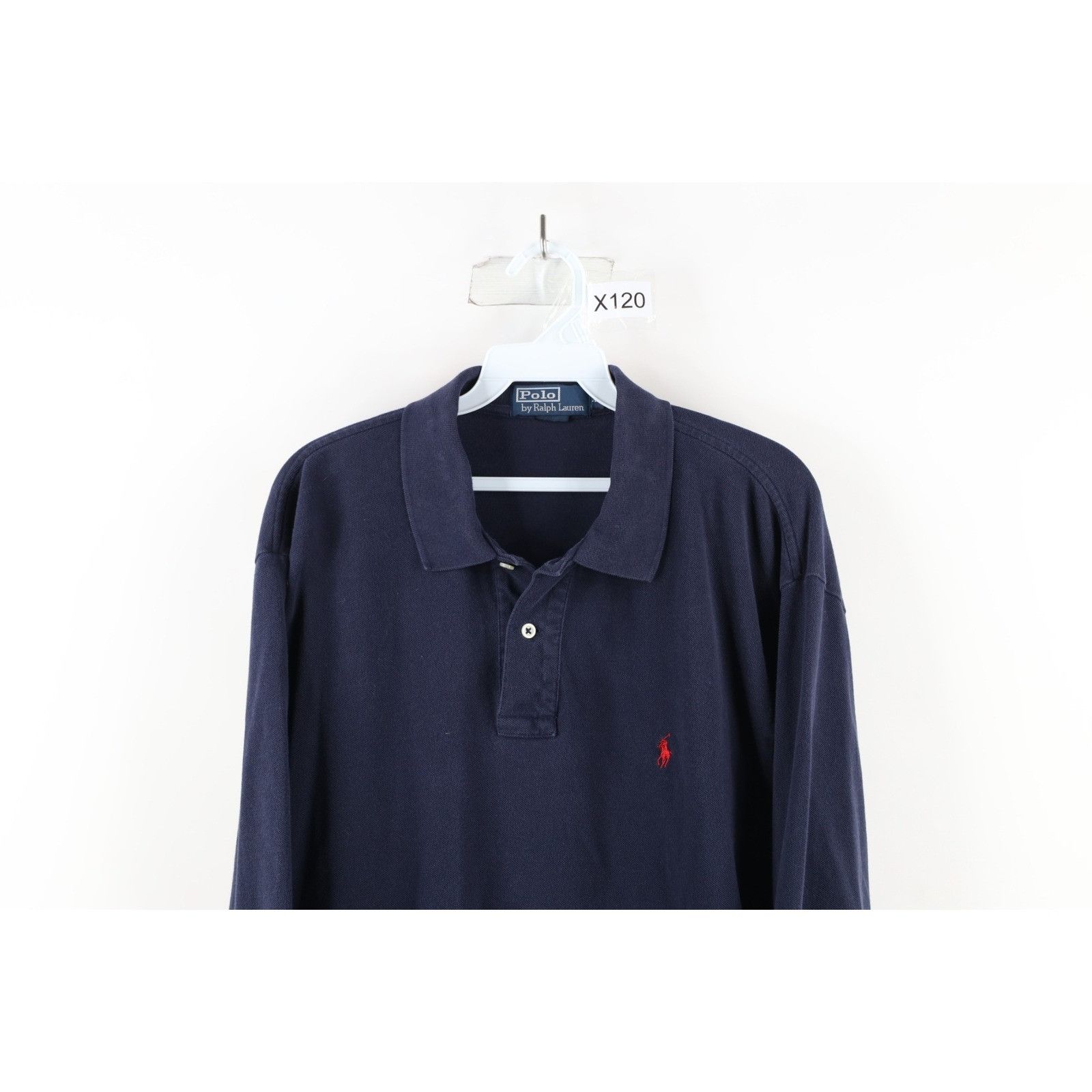 Polo Ralph Lauren Vintage 90s Ralph Lauren Faded Long Sleeve Rugby Polo Size US XL / EU 56 / 4 - 2 Thumbnail