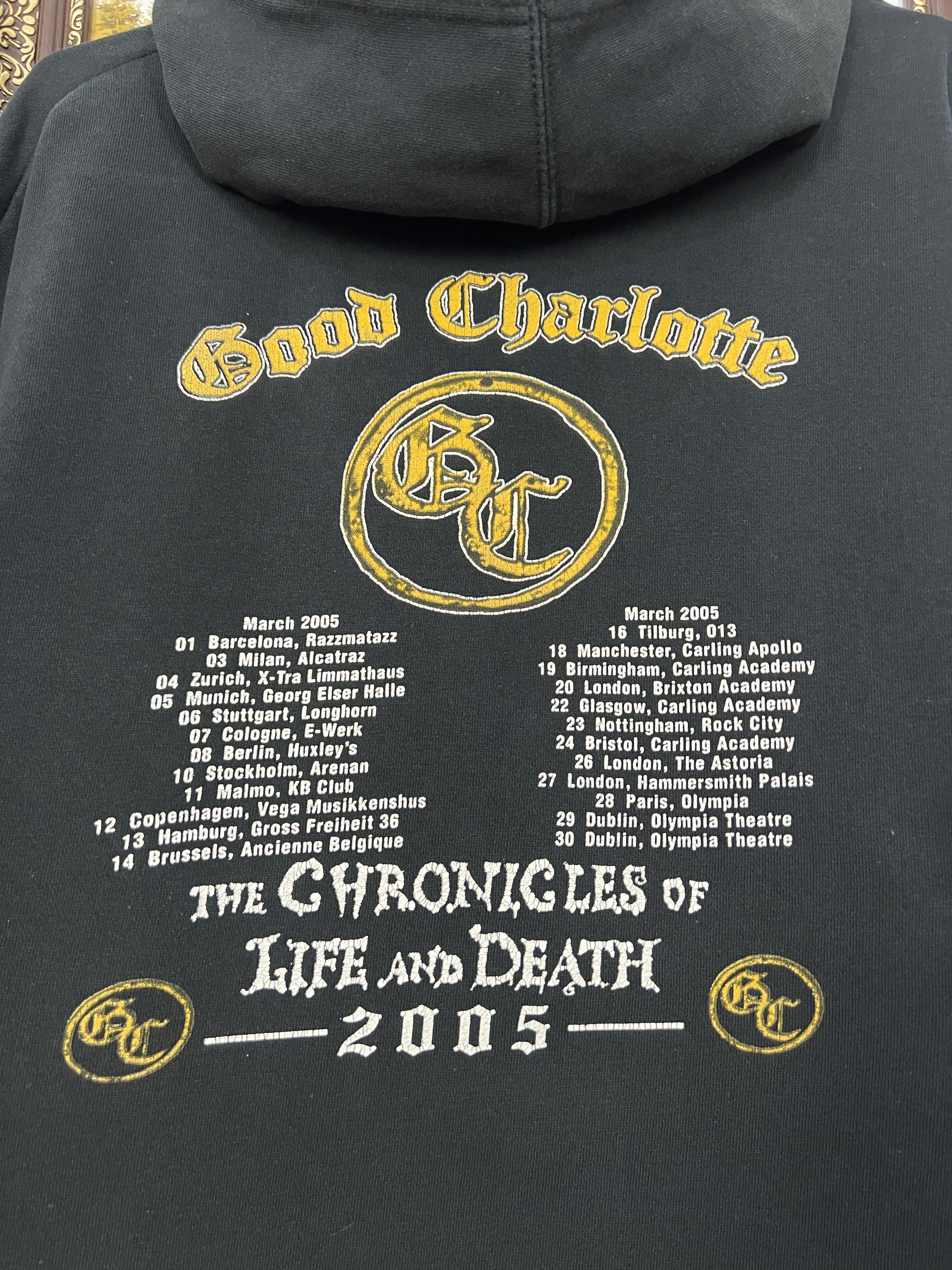 Vintage Vintage Good Charlotte Band Tour Hoodie Black Mens Jacket Size US XL / EU 56 / 4 - 13 Thumbnail