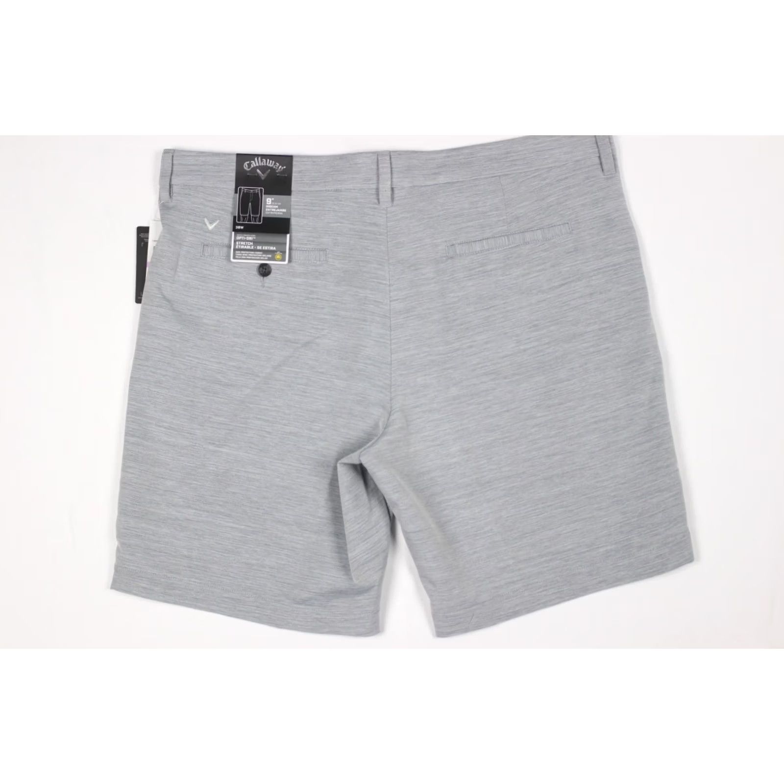 Callaway Callaway Mens 9" Flat Front Opti Dri Golf Shorts Size 38 Gray Heather Size US 38 / EU 54 - 2 Thumbnail