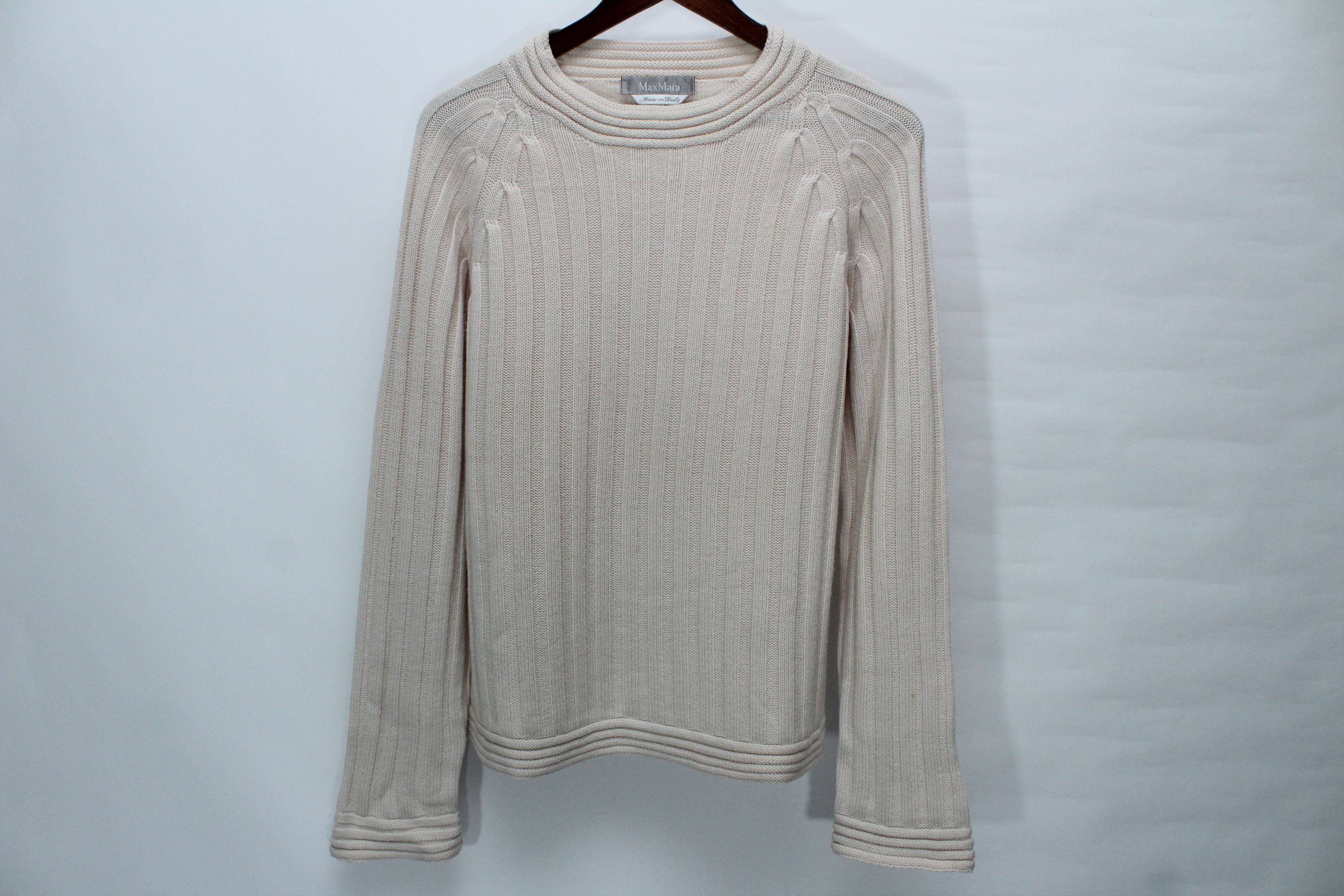 Max Mara Max Mara 100% Virgin Woolmark Ribbed Knit Sweater Size L Size L / US 10 / IT 46 - 3 Thumbnail