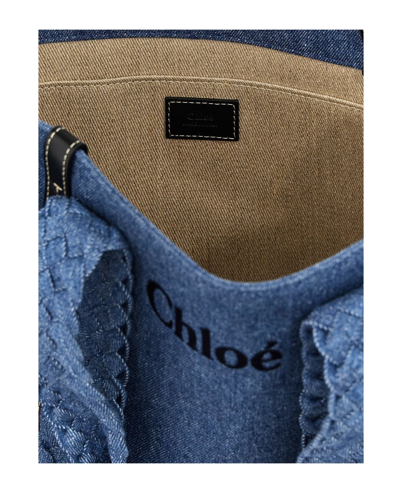 Chloe o1loc1c10425 Size: OS / Woody Medium Bag in Denim Size ONE SIZE - 4 Thumbnail