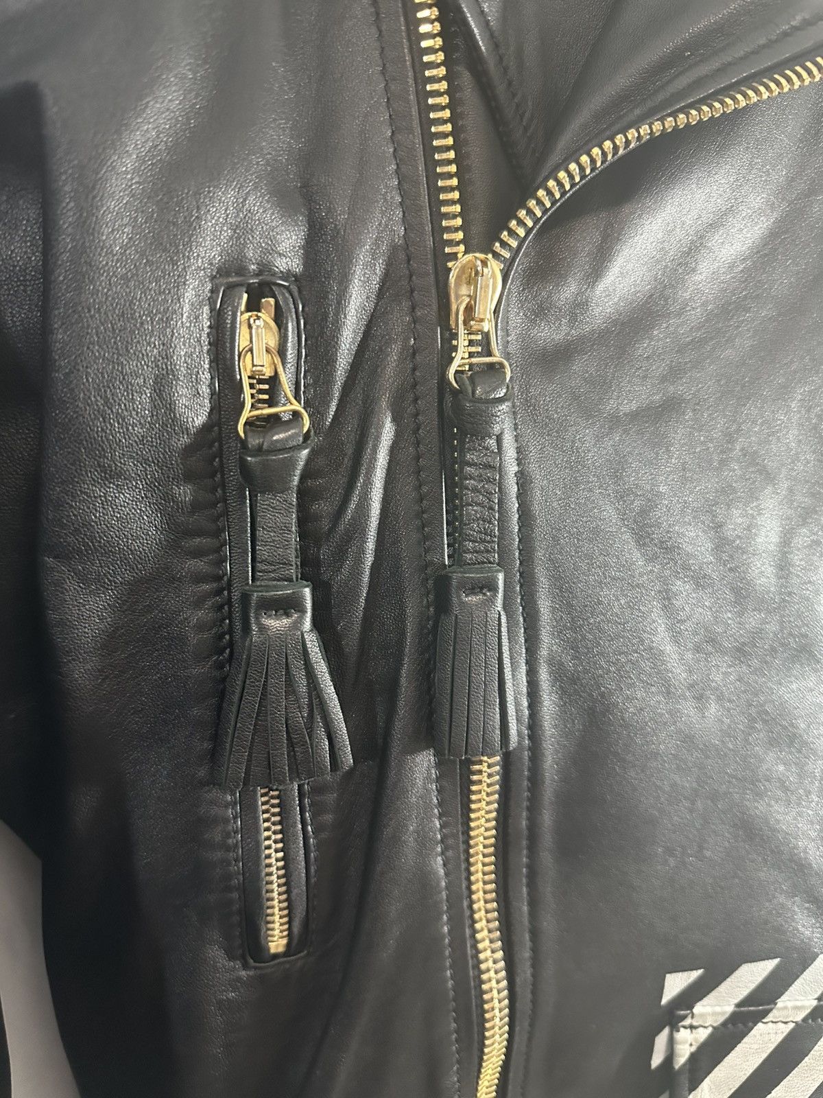 Off-White OFF WHITE LEATHER JACKET STRIPER Size US L / EU 52-54 / 3 - 10 Thumbnail