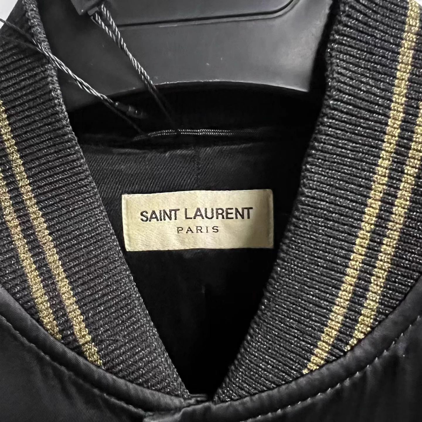 Saint Laurent Paris Saint Laurent black stand-collar buttoned baseballjkt 46 Size US S / EU 44-46 / 1 - 3 Thumbnail