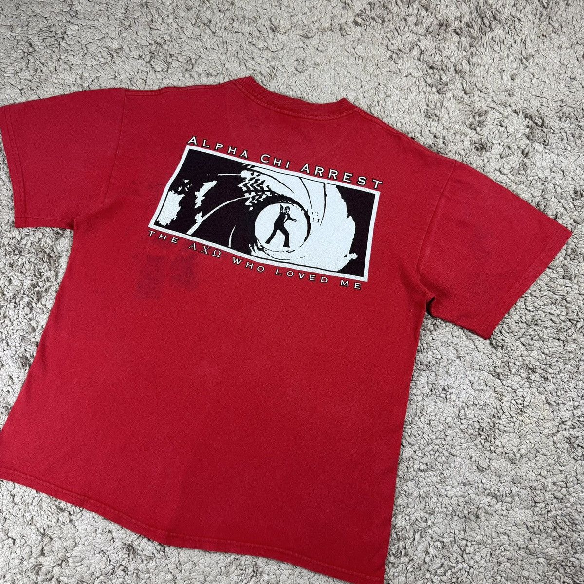 Vintage Vintage Alpha Chi Arrest Parody James Bond Movie T-shirt Size US M / EU 48-50 / 2 - 4 Thumbnail
