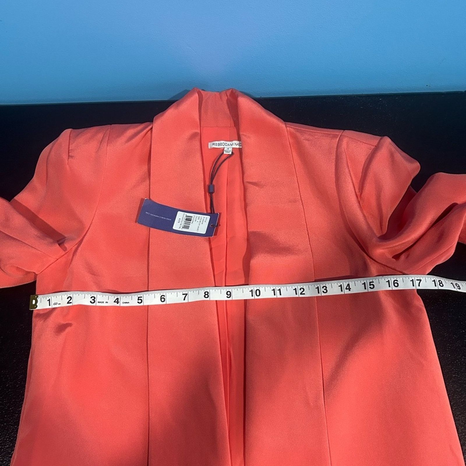 Rebecca Minkoff Rebecca Minkoff Long Becky Blazer 100% Silk Coral NWT Size 4 Size S / US 4 / IT 40 - 8 Thumbnail