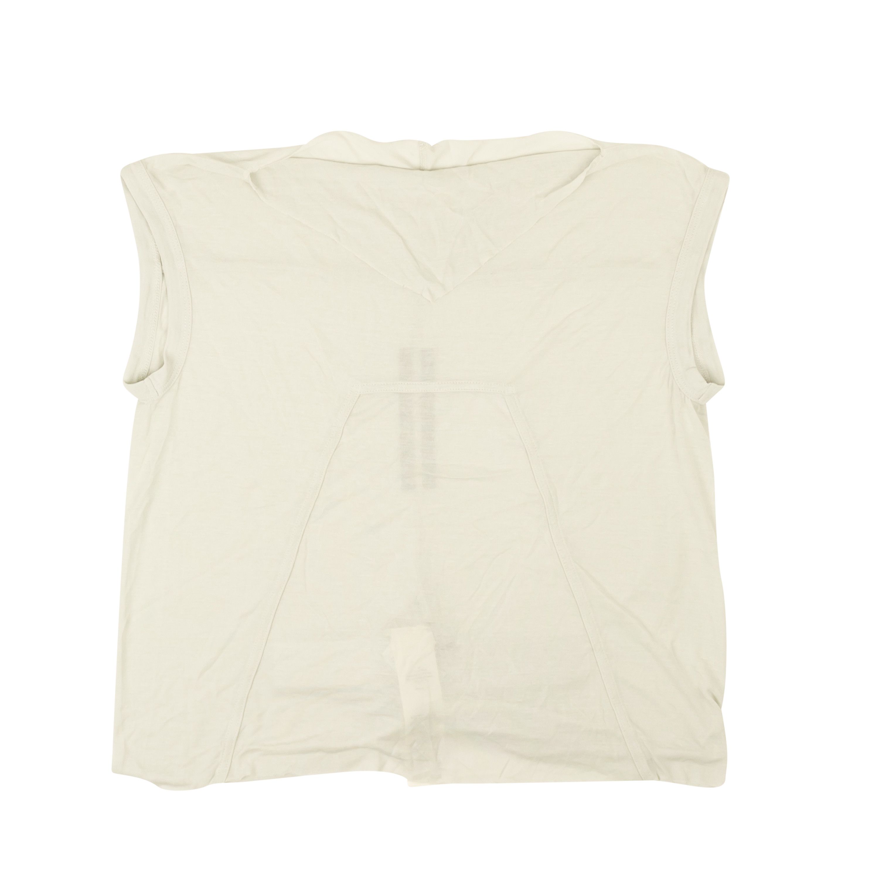 image of Rick Owens Oyster White Column Short Sleeve T-Shirt Size 8/44, Women's