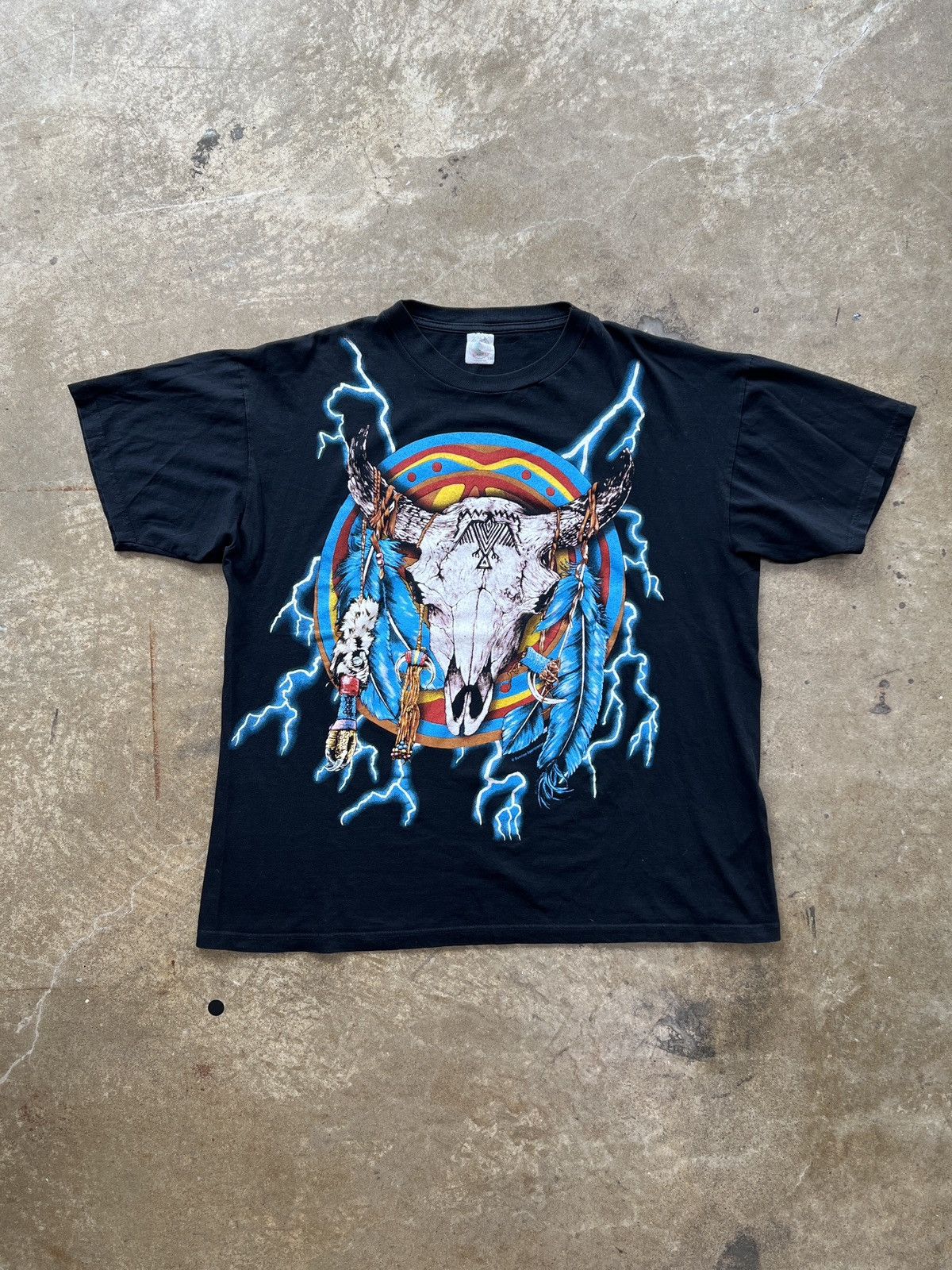 Harley Davidson Vintage American Thunder USA Native Lightning Tee XXL Size US XXL / EU 58 / 5 - 2 Thumbnail