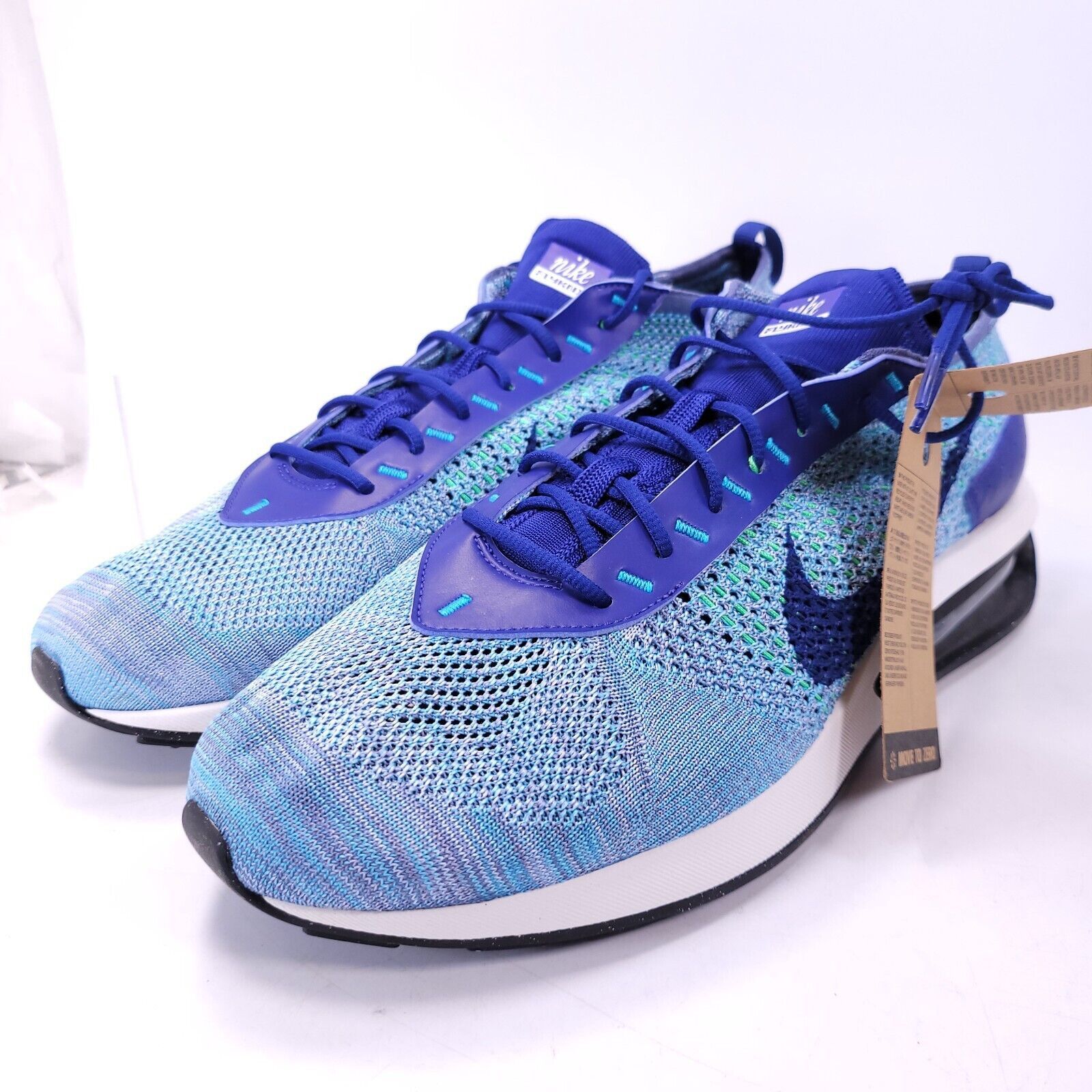 Nike Nike Air Max Flyknit Racer Shoe Mens Size 14 FD2765-400 Blue Size US 14 / EU 47 - 1 Thumbnail