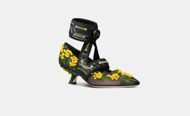 image of Dior O1Bcso1Str0224 Pump Heel Shoesed In Yellow Shoes, Women's (Size 8)