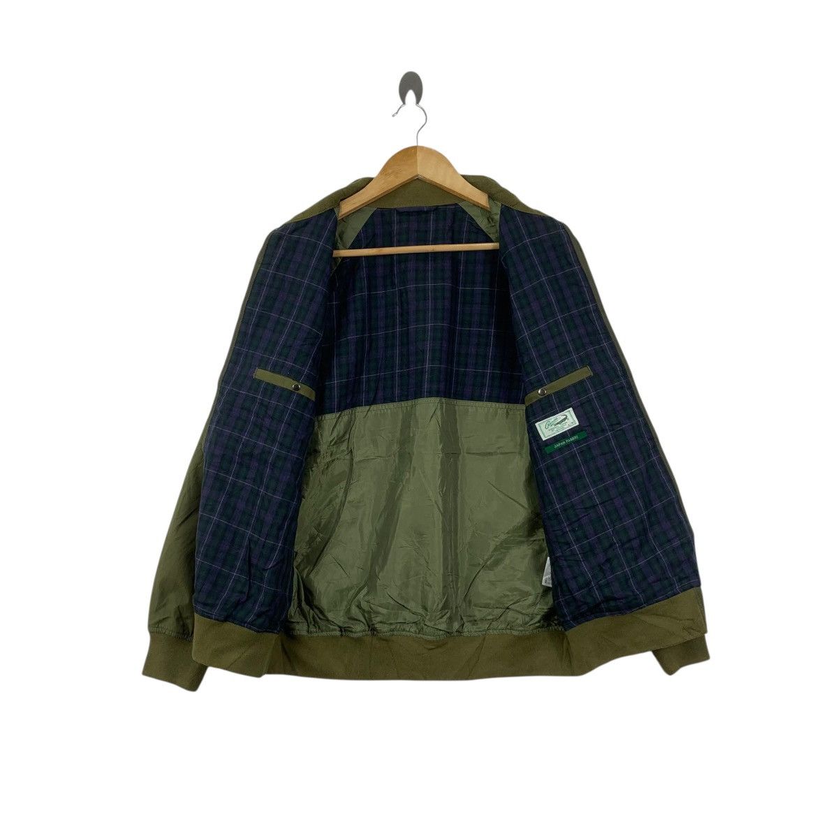 Vintage Vintage CROCODILE JAPAN FABRIC Tartan Zipper Bomber Jacket Size US XL / EU 56 / 4 - 8 Thumbnail