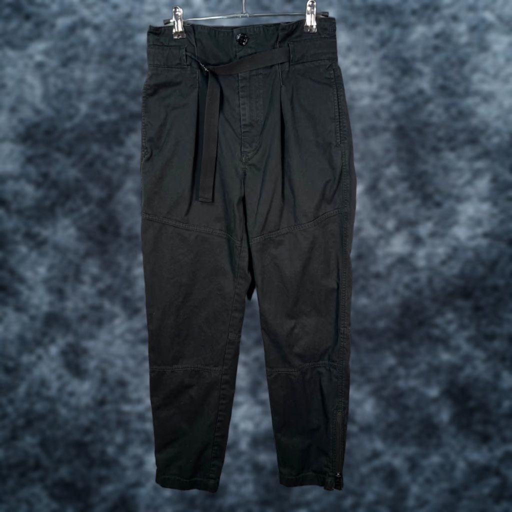 Rag & Bone rag & bone Womens Pants Utility Tapered Leg Black 24 Adult Womens High Rise Cotton Chino Pleated Size 42" / US 20 - 1 Thumbnail