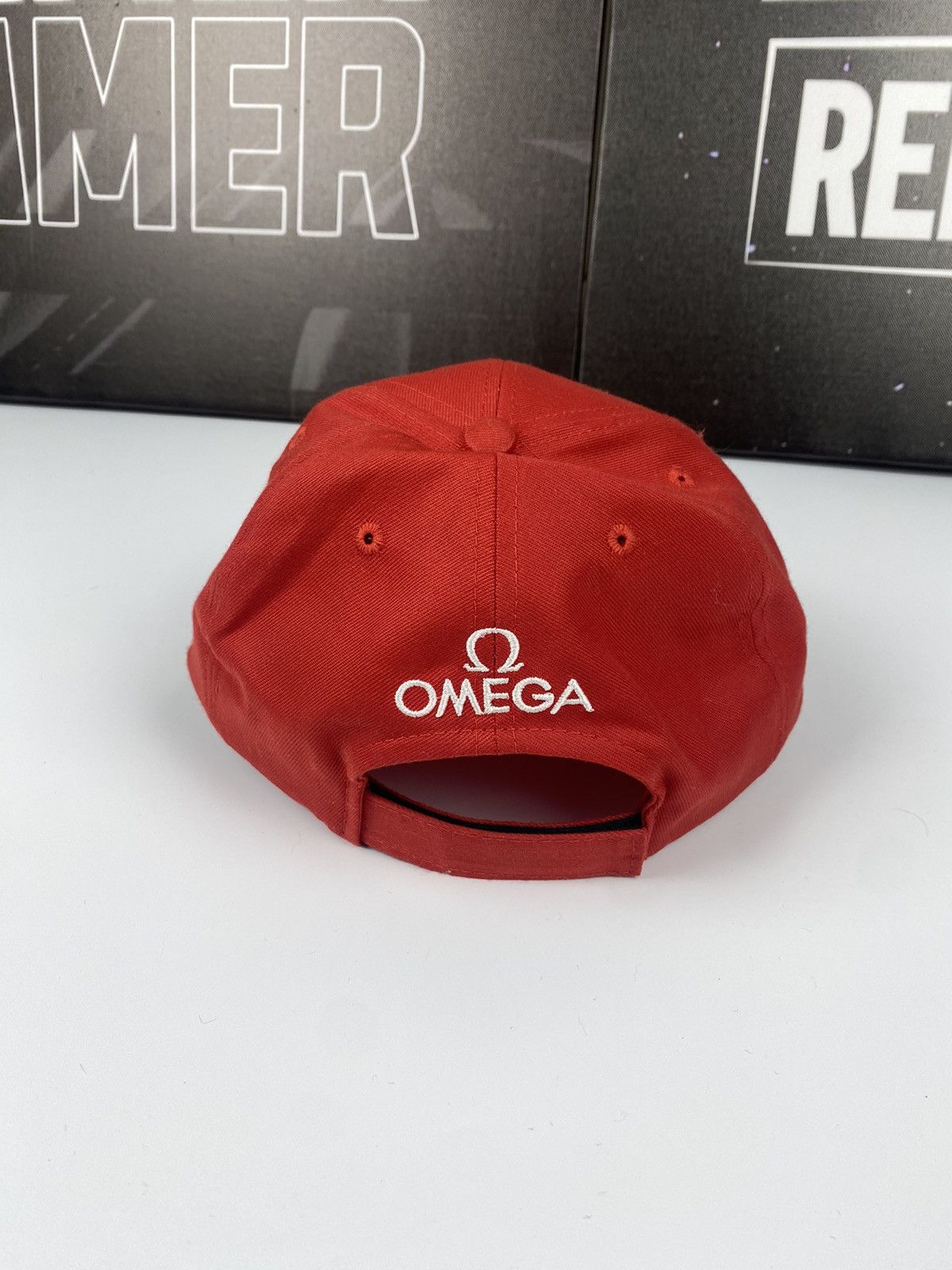 Omega 🚨 Omega Crans Montana Vintage Cap Hat Red Racing Formula1 Size ONE SIZE - 3 Thumbnail