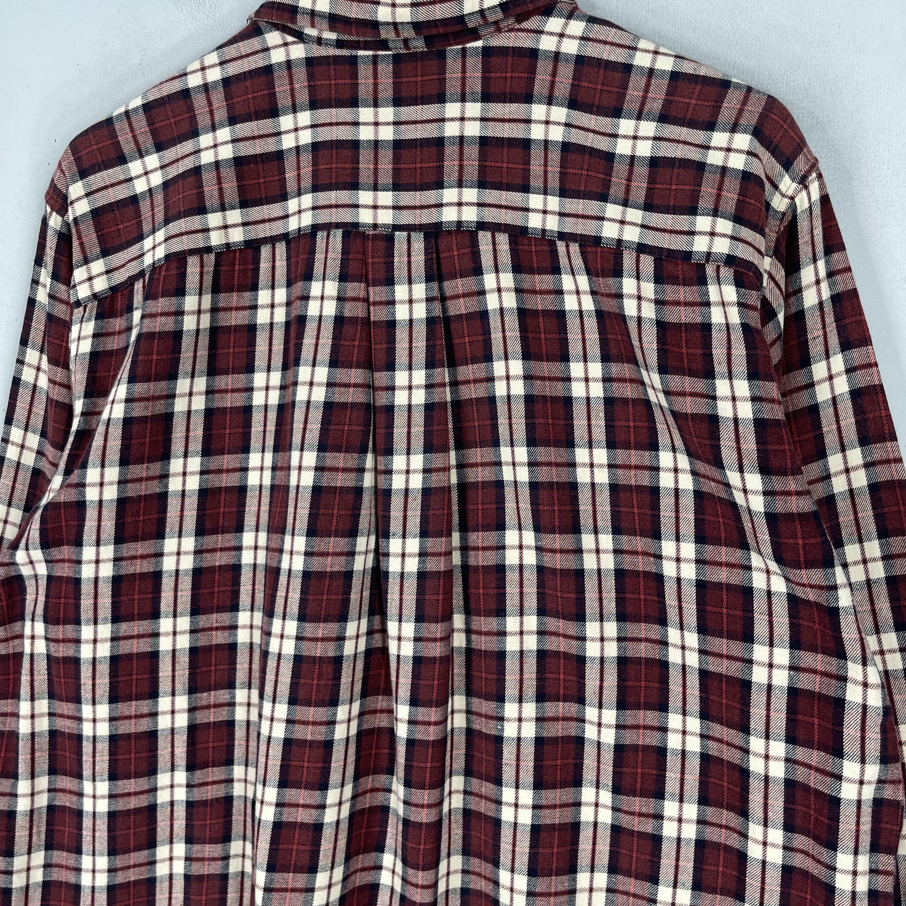 Flannel ST JOHN'S BAY Tartan Burgundy Checkered Flannel Button Up Size US L / EU 52-54 / 3 - 9 Thumbnail
