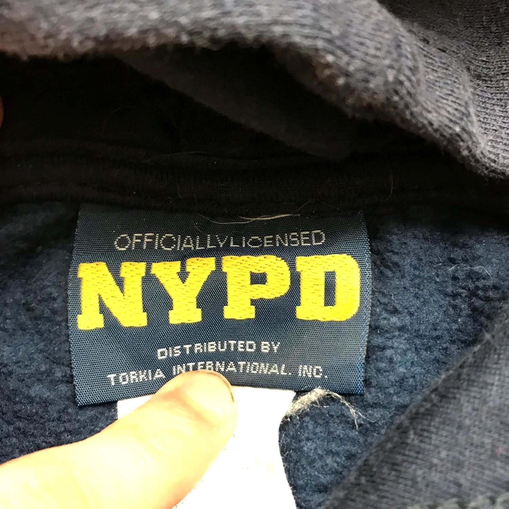Vintage NYPD Hoodie Men S Long Sleeve Graphic Print Navy Pullover City Logo Sweatshirt Size US S / EU 44-46 / 1 - 3 Thumbnail