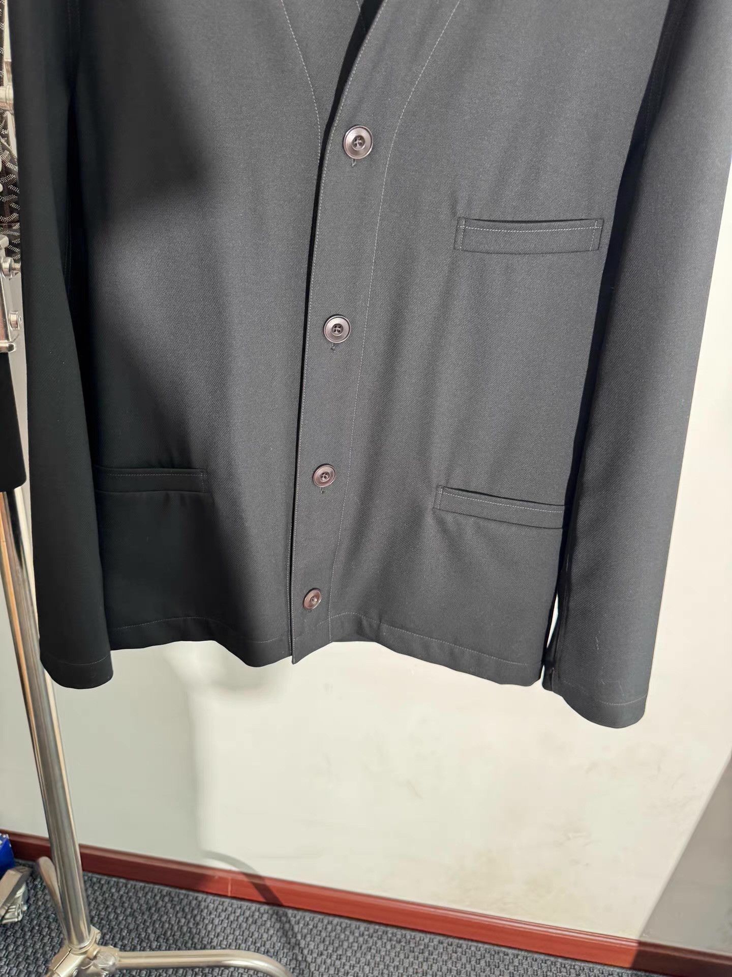 Lemaire Lemaire 19AW Collarless Blazer Q17 Size 48R - 3 Thumbnail