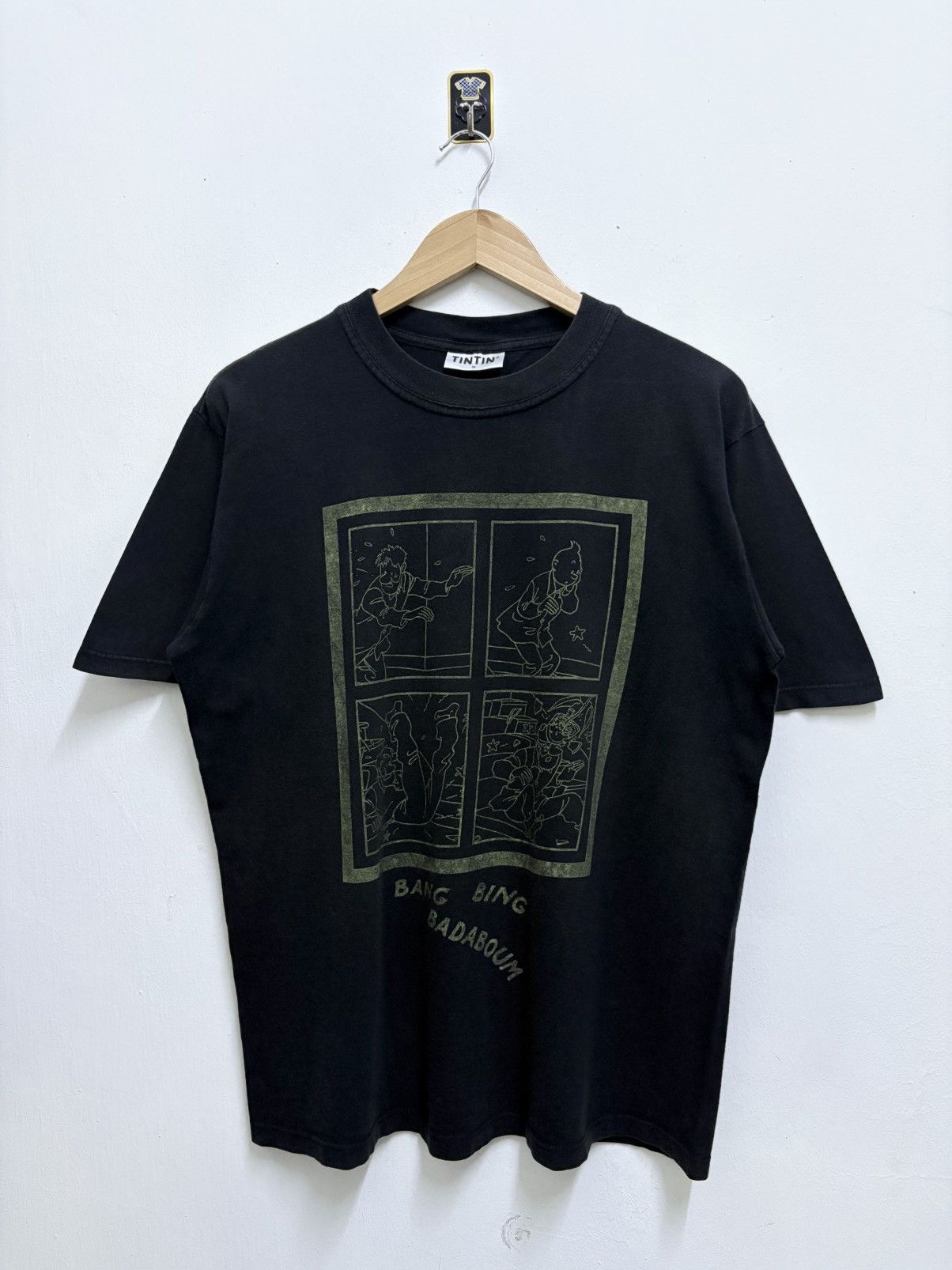 Vintage Vintage 90's Comics The Adventures of Tintin T-Shirt Size US L / EU 52-54 / 3 - 1 Thumbnail