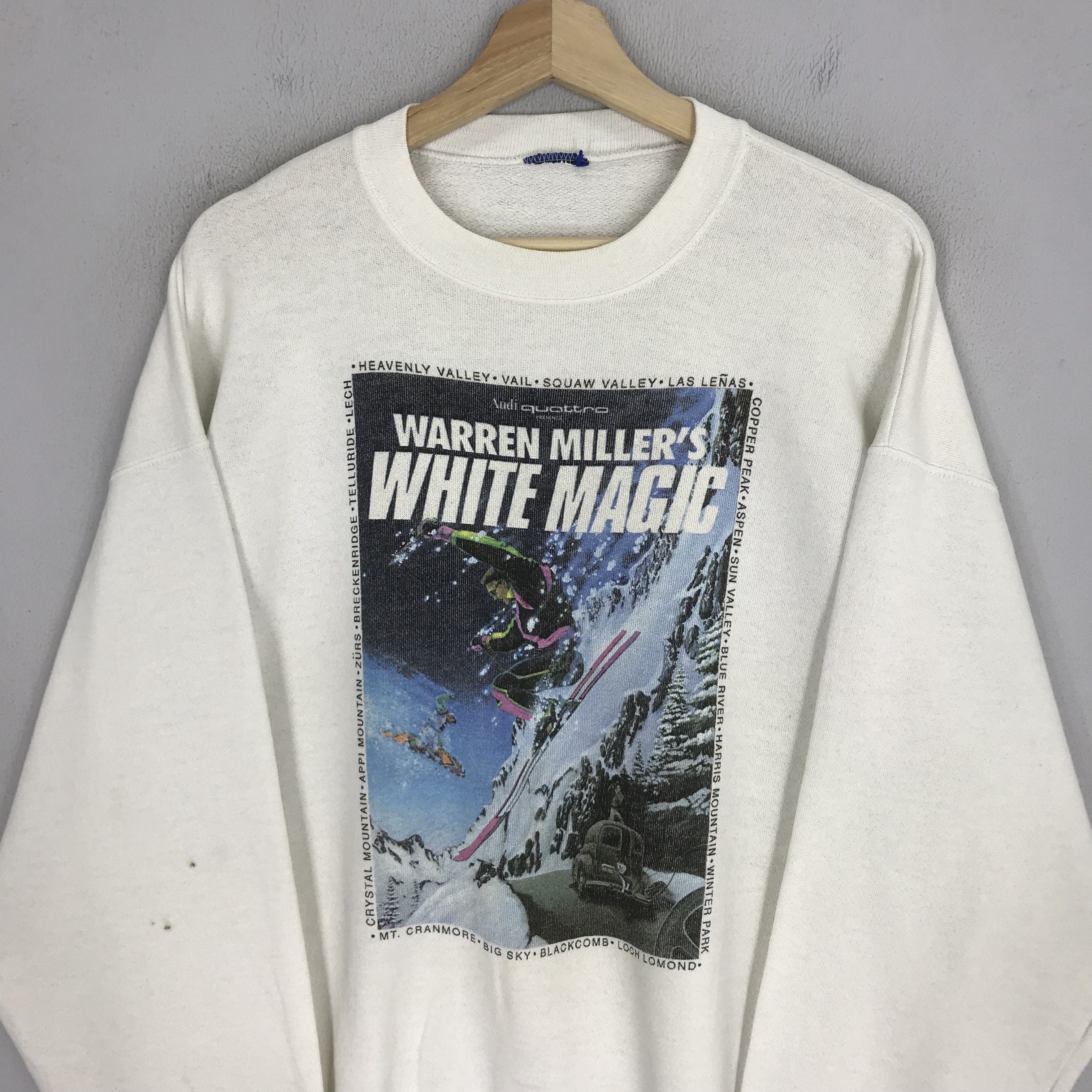 Vintage Vintage 90's White Magic Snow Mountain Sweatshirt - 362 Size US XL / EU 56 / 4 - 3 Thumbnail