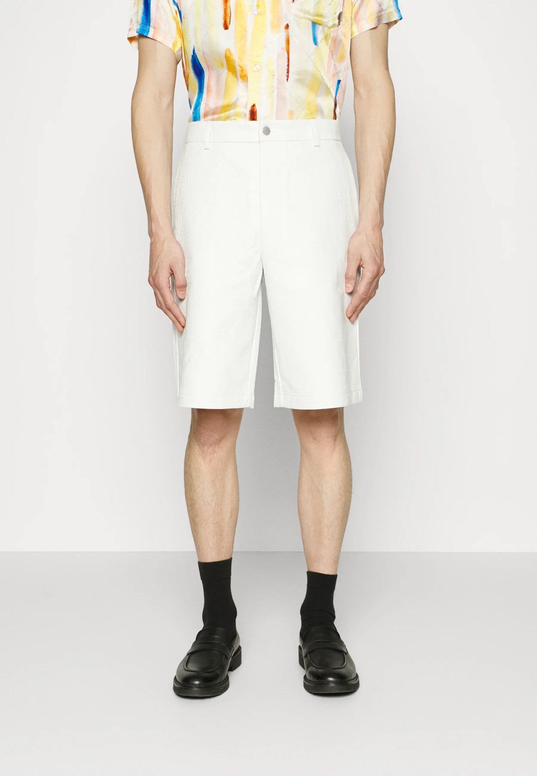 Han Kjobenhavn SS21 !DS! Han Kjobenhavn White Croc Suit Wide Leg Shorts Size US 32 / EU 48 - 3 Thumbnail