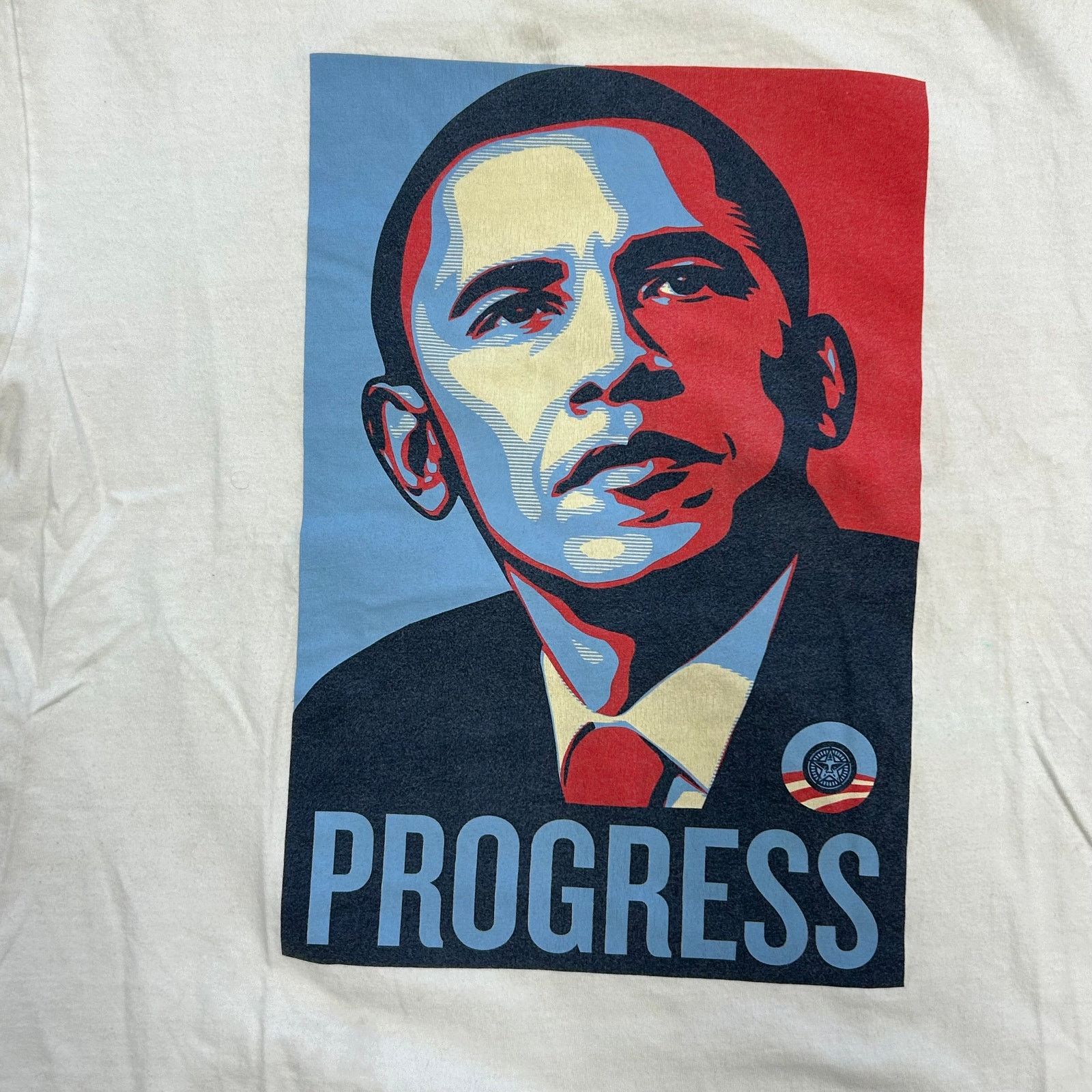 Obey Vintage 2000s Obey Shepard Fairey Obama "Progress" Tee XL Size US XL / EU 56 / 4 - 7 Thumbnail