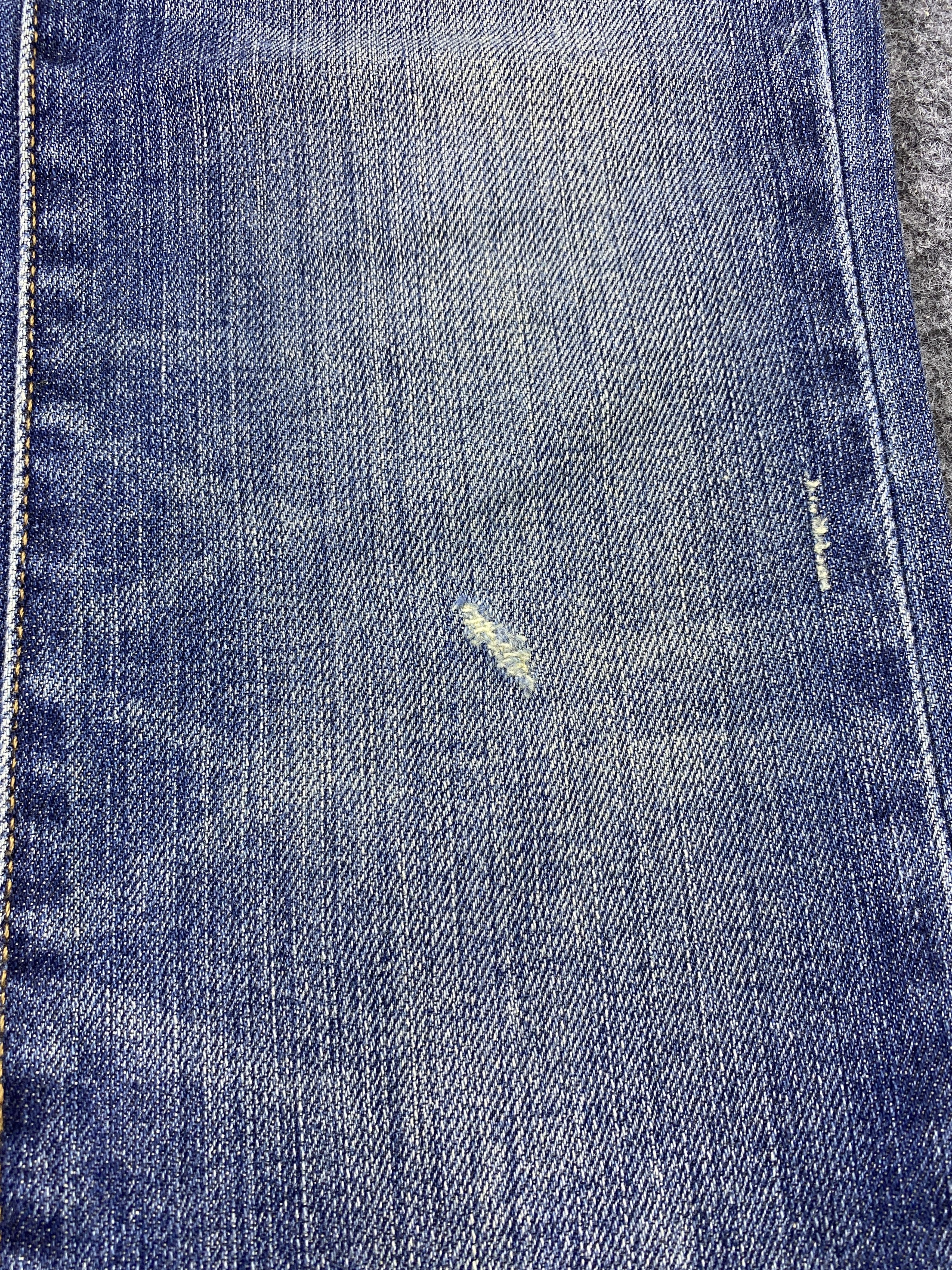 Jean Levi's Straight Leg Blue Wash Jeans - J1107 Size 27" / US 4 / IT 40 - 8 Thumbnail