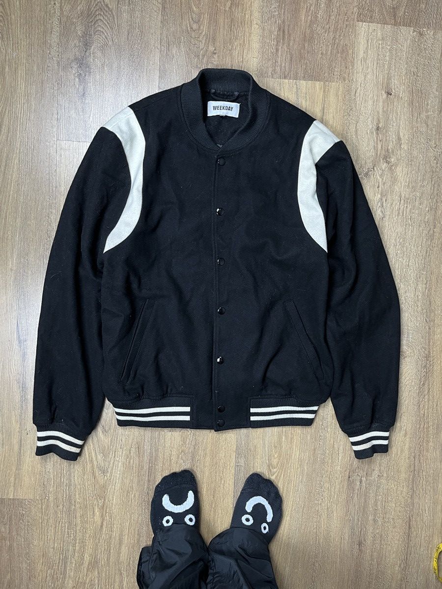 Weekday ➕ weekday varsity baseball bomber jacket teddy style wool Size US M / EU 48-50 / 2 - 1 Thumbnail