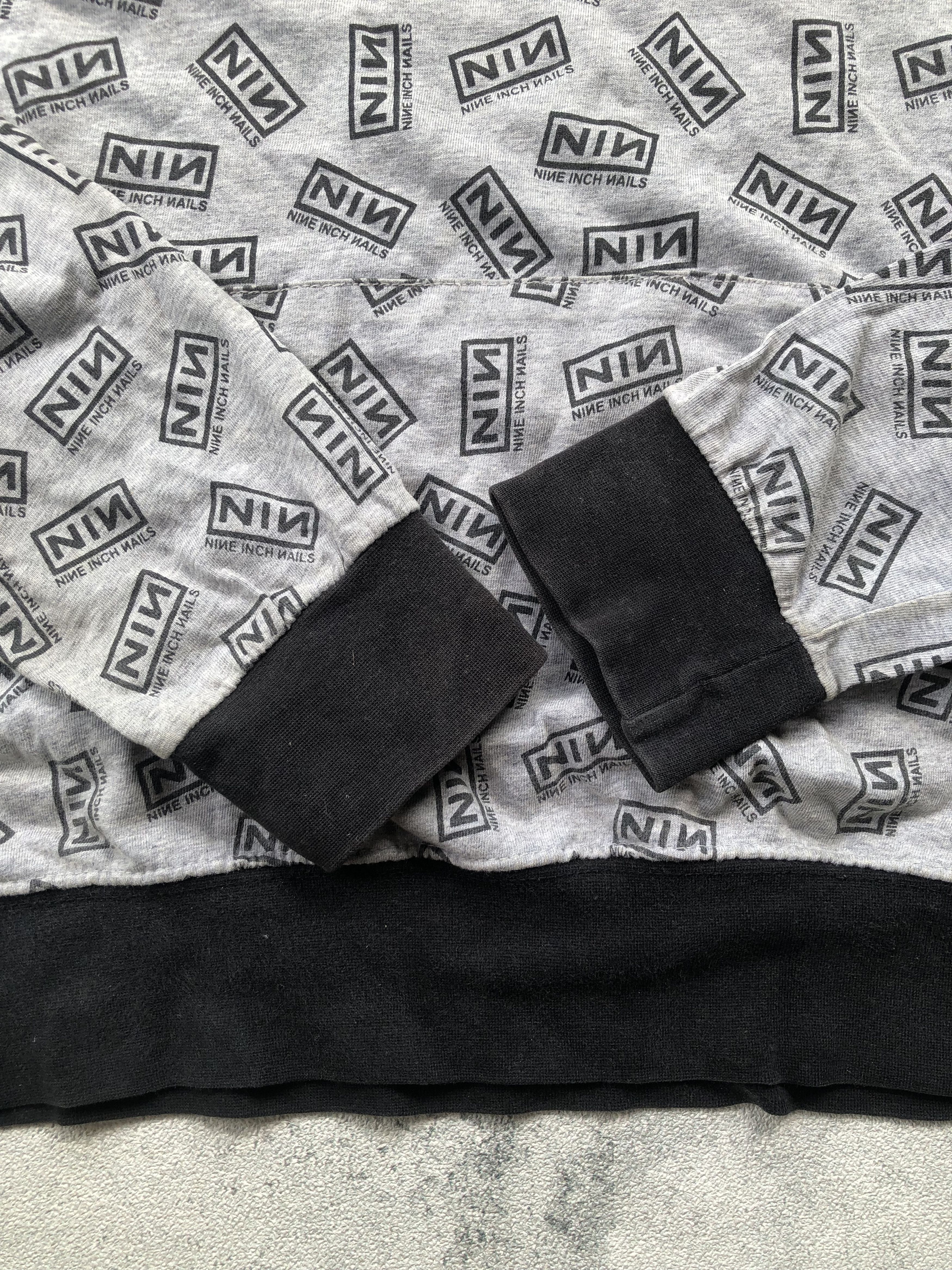 Band Tees × Vintage Vintage Nine Inch Nails Hoodie All Over Logo NIN Size US S / EU 44-46 / 1 - 5 Thumbnail