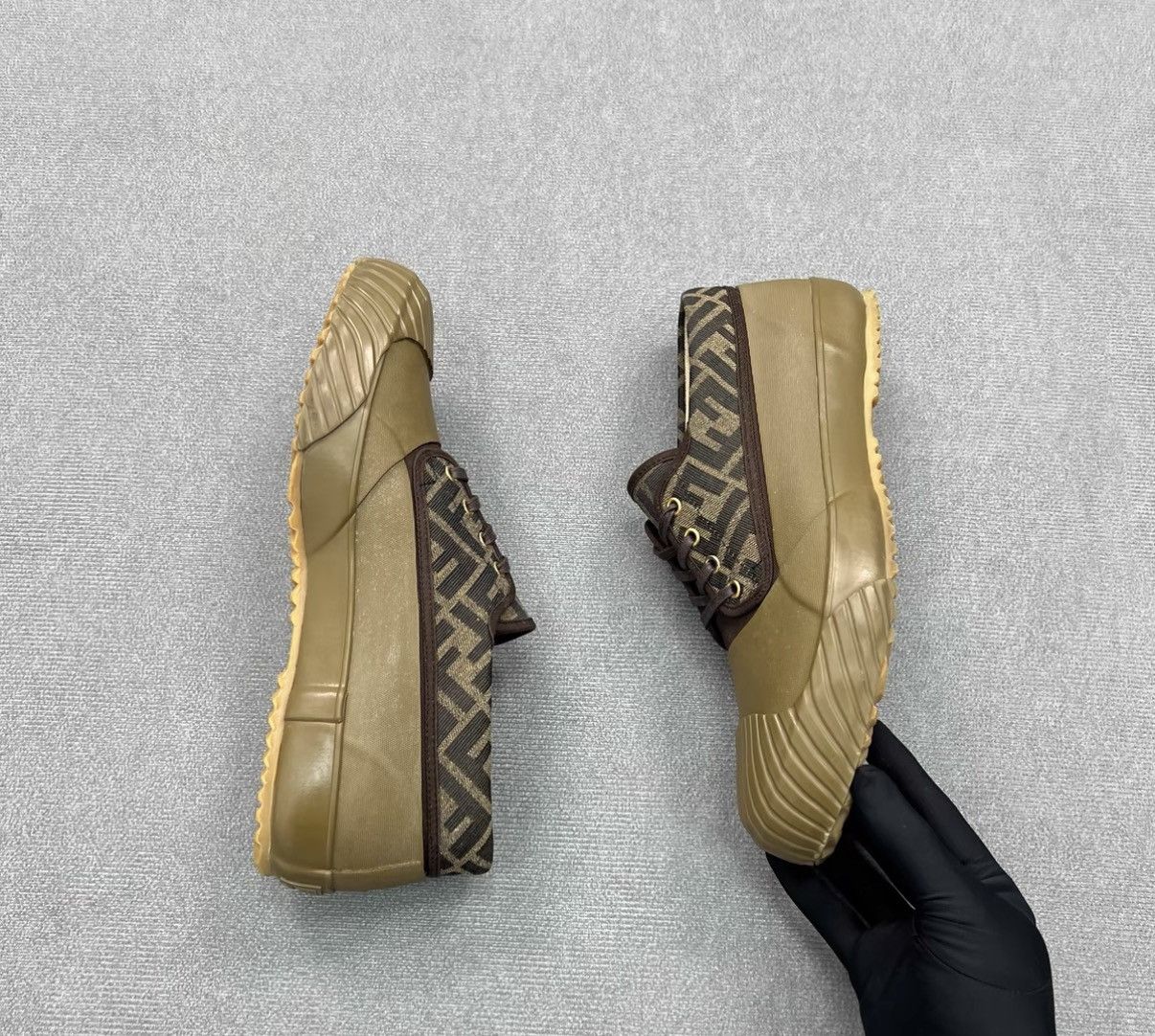 Fendi Fendi x Moonstar Collaboration Monogram Rubber Shoes Size US 10 / EU 43 - 4 Thumbnail