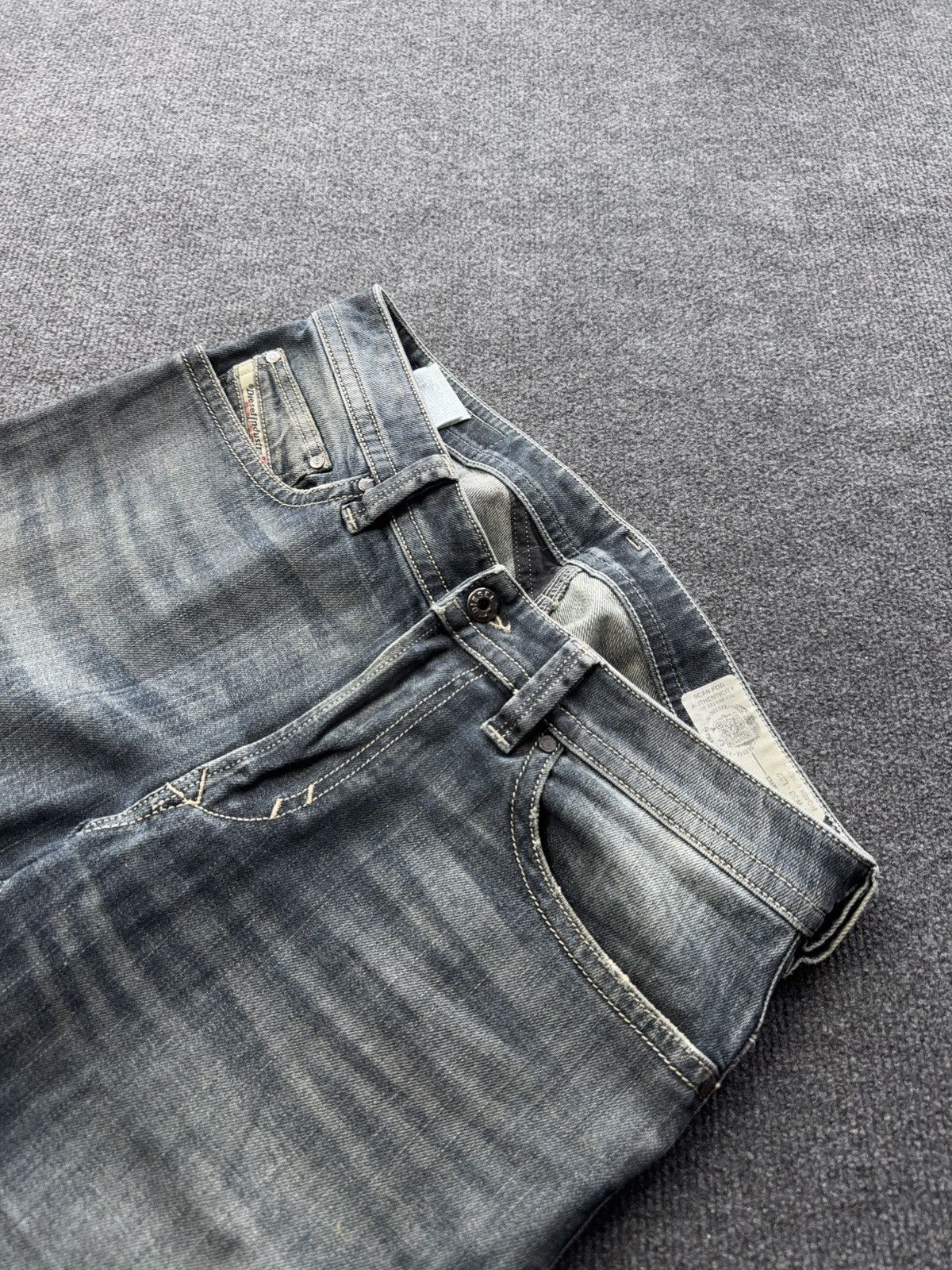 Diesel Luxury 00s Diesel Thavar Slim Skinny Washed Blue Jeans W30 Size US 30 / EU 46 - 7 Thumbnail