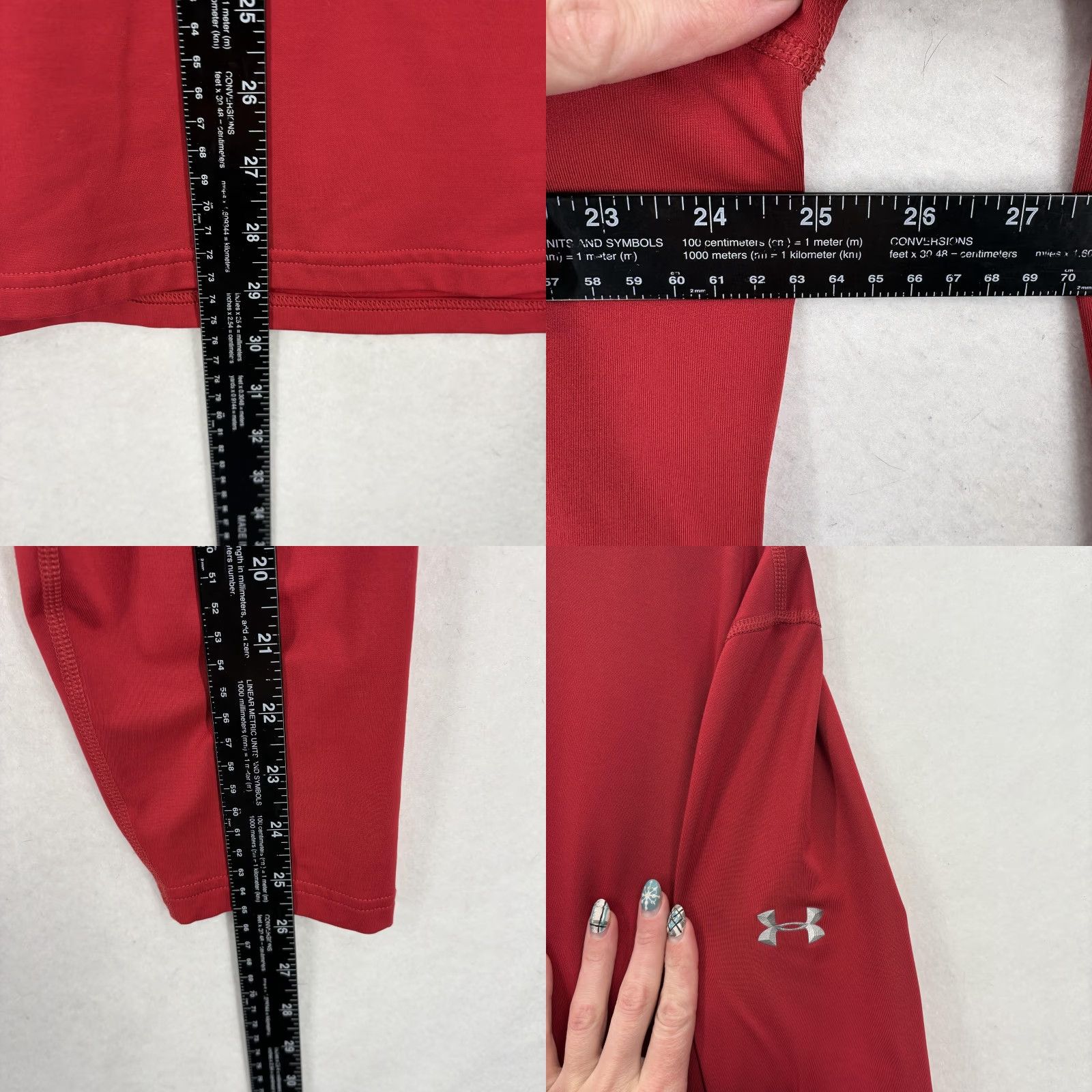 Under Armour Under Armour ColdGear Shirt Mens 2XL Red Long Sleeve Fitted Oakhaven Golf Club Size US XXL / EU 58 / 5 - 8 Thumbnail