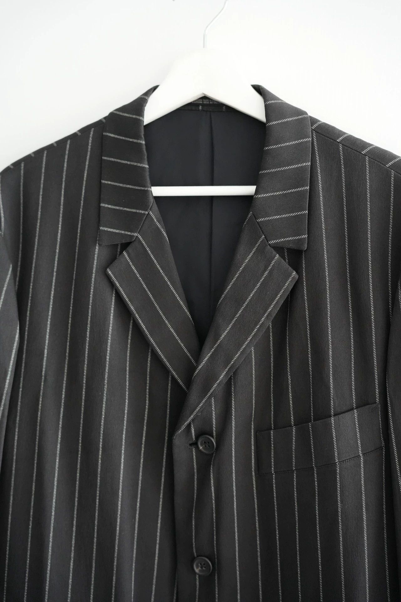 Yohji Yamamoto Yohji Yamamoto 97AW Pour Homme Bias Stripe Blazer Size US S / EU 44-46 / 1 - 4 Thumbnail