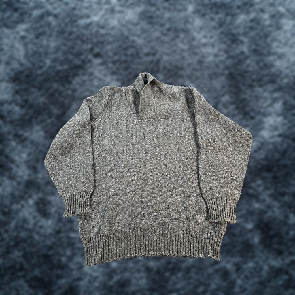 Vintage VINTAGE Marled Sweater Mens XL Gray Wool High Neck Knit Long Sleeve Pullovers 70s Winter Skiing Casual Regular Cuff Hem Size US XL / EU 56 / 4 - 1 Thumbnail