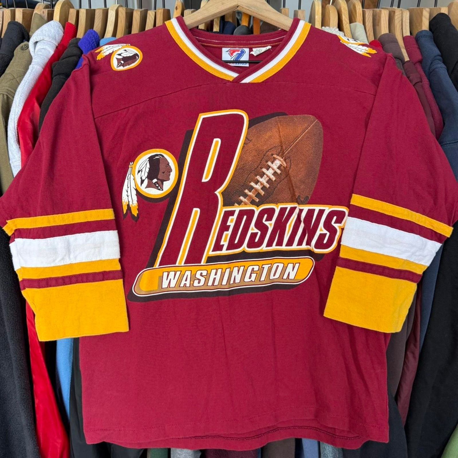 Other Vintage 90s Washington Football Team 3/4 Sleeve T-Shirt Boys Size US S / EU 44-46 / 1 - 1 Thumbnail