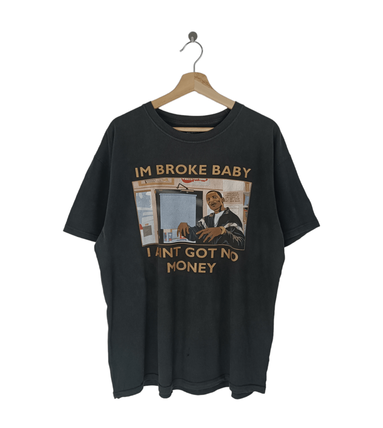 Vintage VINTAGE I'M BROKE BABY GTA SAN ANDREAS STYLE HUMOR FUNNY TEE Size US XL / EU 56 / 4 - 1 Thumbnail