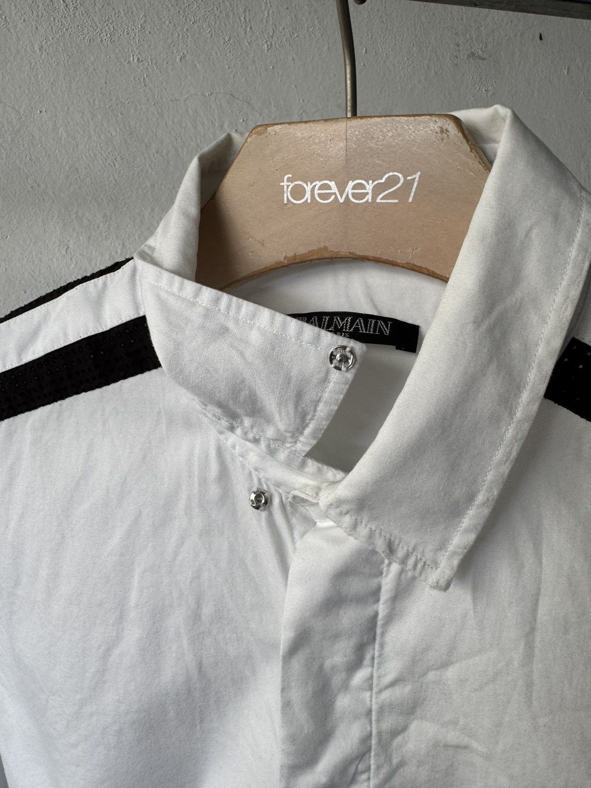 Balmain Balmain Paris Double Black Stripe Button Up Shirt Size US S / EU 44-46 / 1 - 7 Thumbnail