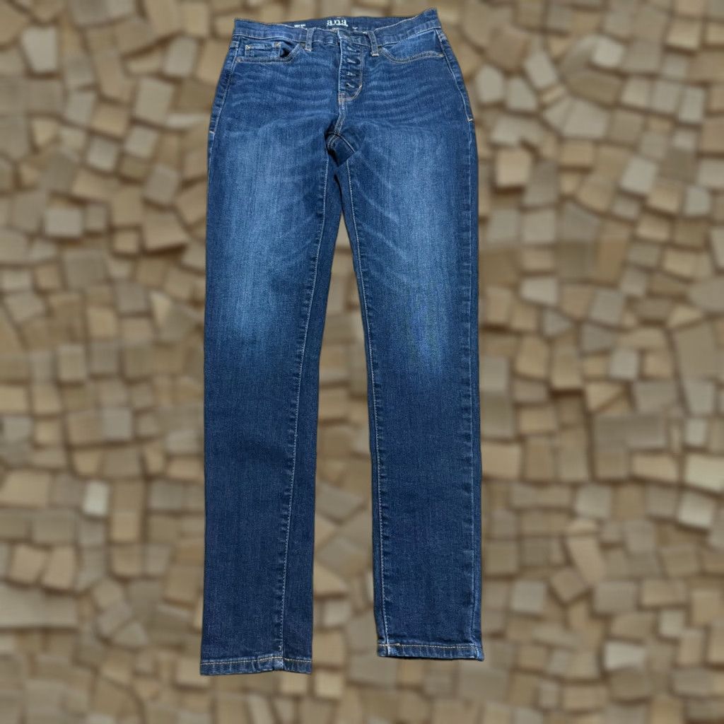 Vintage a.n.a Jeans Women's 2 Blue Denim High Rise Skinny Jeans 38" Inseam 28" Stretch Regular Vintage: No Size 26" / US 2 / IT 38 - 1 Thumbnail