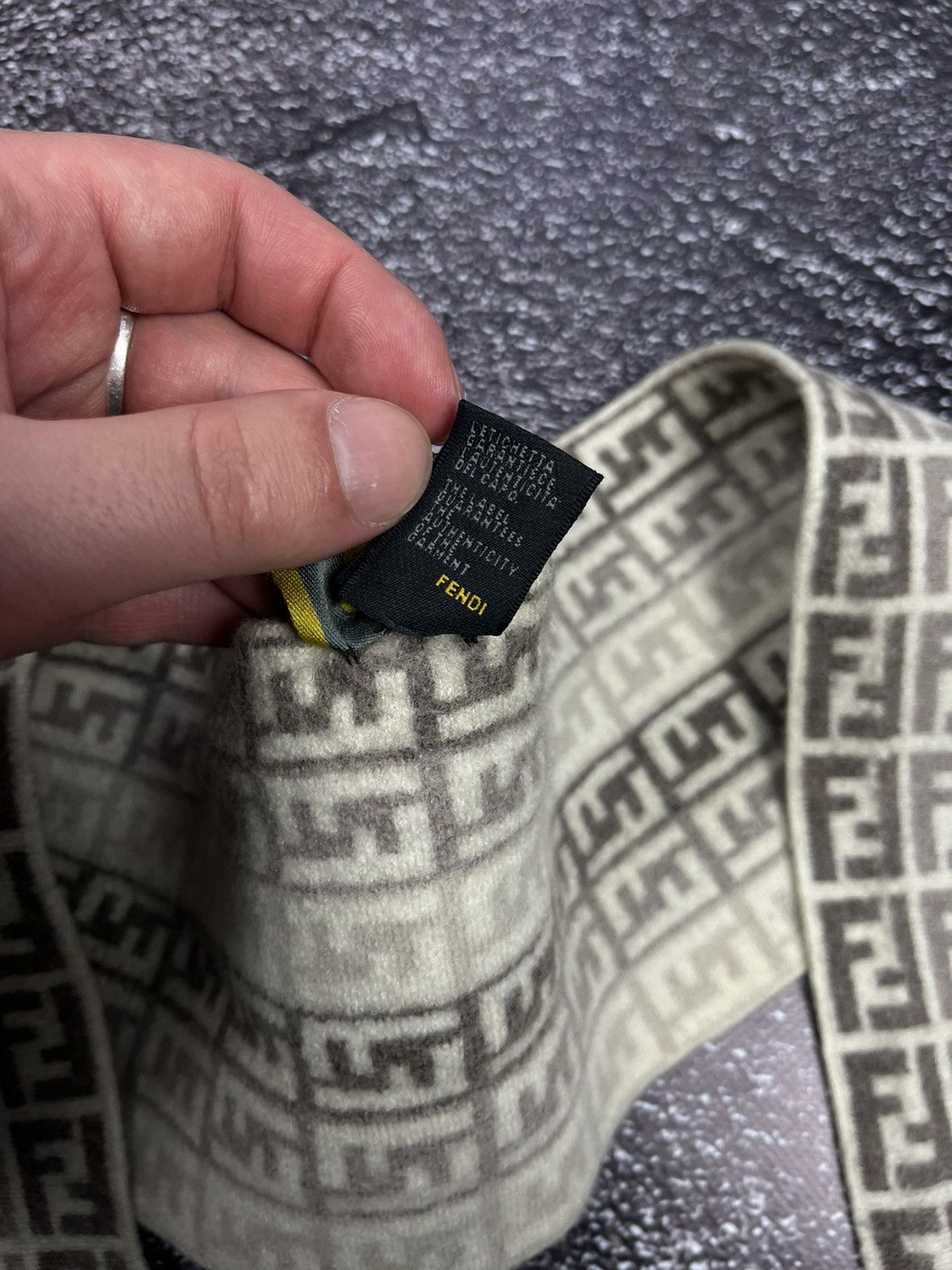 Fendi Luxury Fendi FF Monogram Wool Scarf Size ONE SIZE - 7 Thumbnail