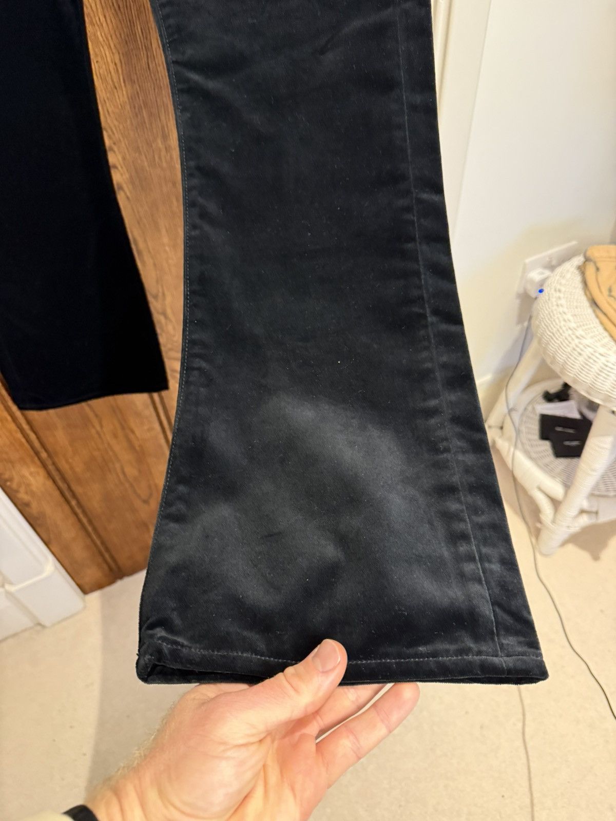 Celine Holy Grail FW20 Celine dylan velvet black flared jeans 31 Size US 31 - 16 Thumbnail
