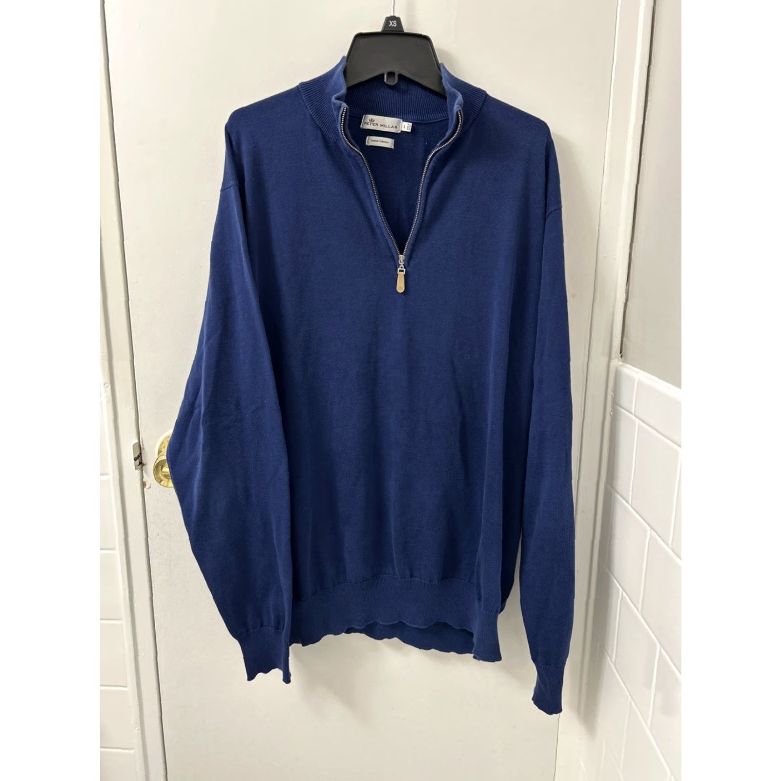 Peter Millar Peter Millar Sweater Mens L Blue Seaside Collection 1/4 Zip Pullover Logo Breathable Golf Preppy Pullover Shirt Size US L / EU 52-54 / 3 - 2 Thumbnail