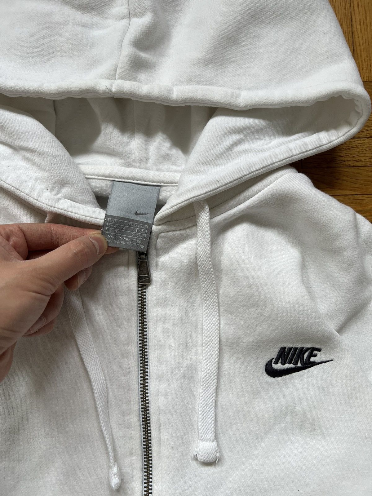 Nike × Vintage Baggy Hoodie Nike Small Logo Zipped Vintage 00’s Y2K Size US L / EU 52-54 / 3 - 3 Thumbnail